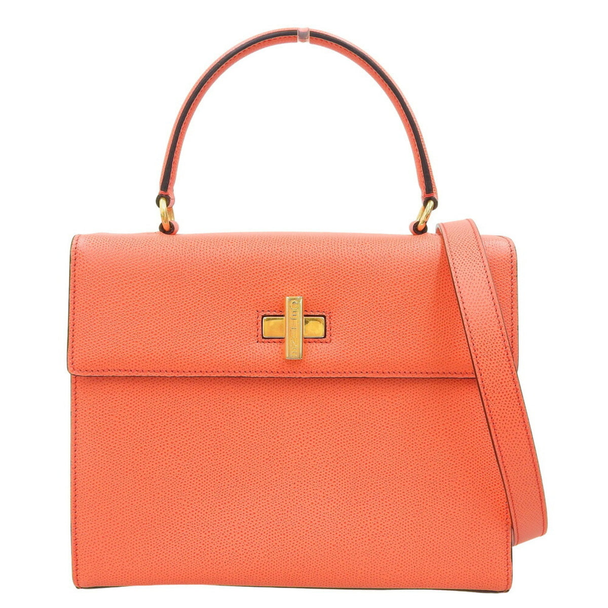 Celine Salmon Pink Leather Handbag (Pre-Owned)