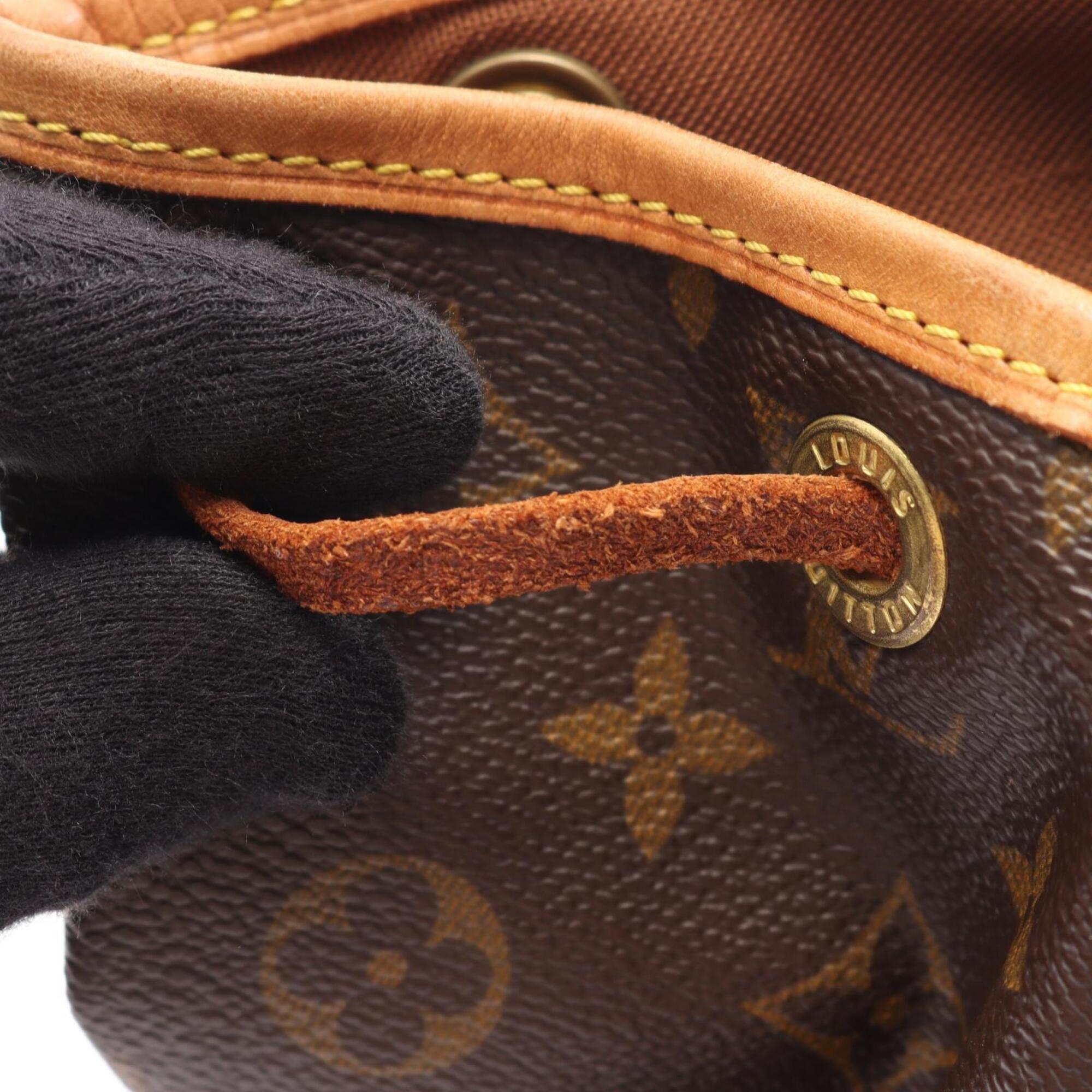 Louis Vuitton Brown Monogram Coated Canvas Backpack Handbag (Pre-Owned)