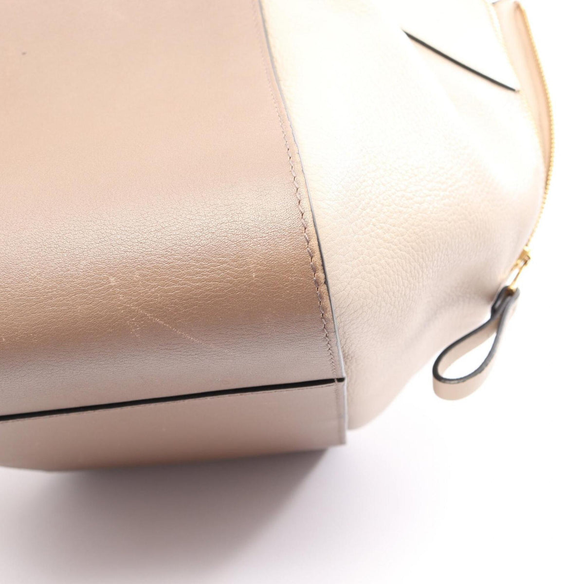 Loewe Beige Brown Gray Leather Handbag (Pre-Owned)