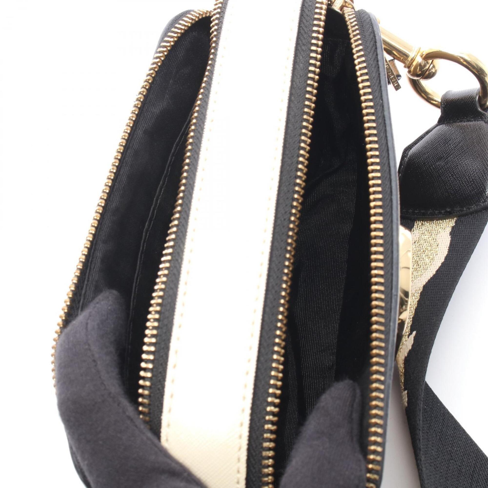 Marc Jacobs Gray Ivory Leather Handbag Shoulder Bag (Pre-Owned)