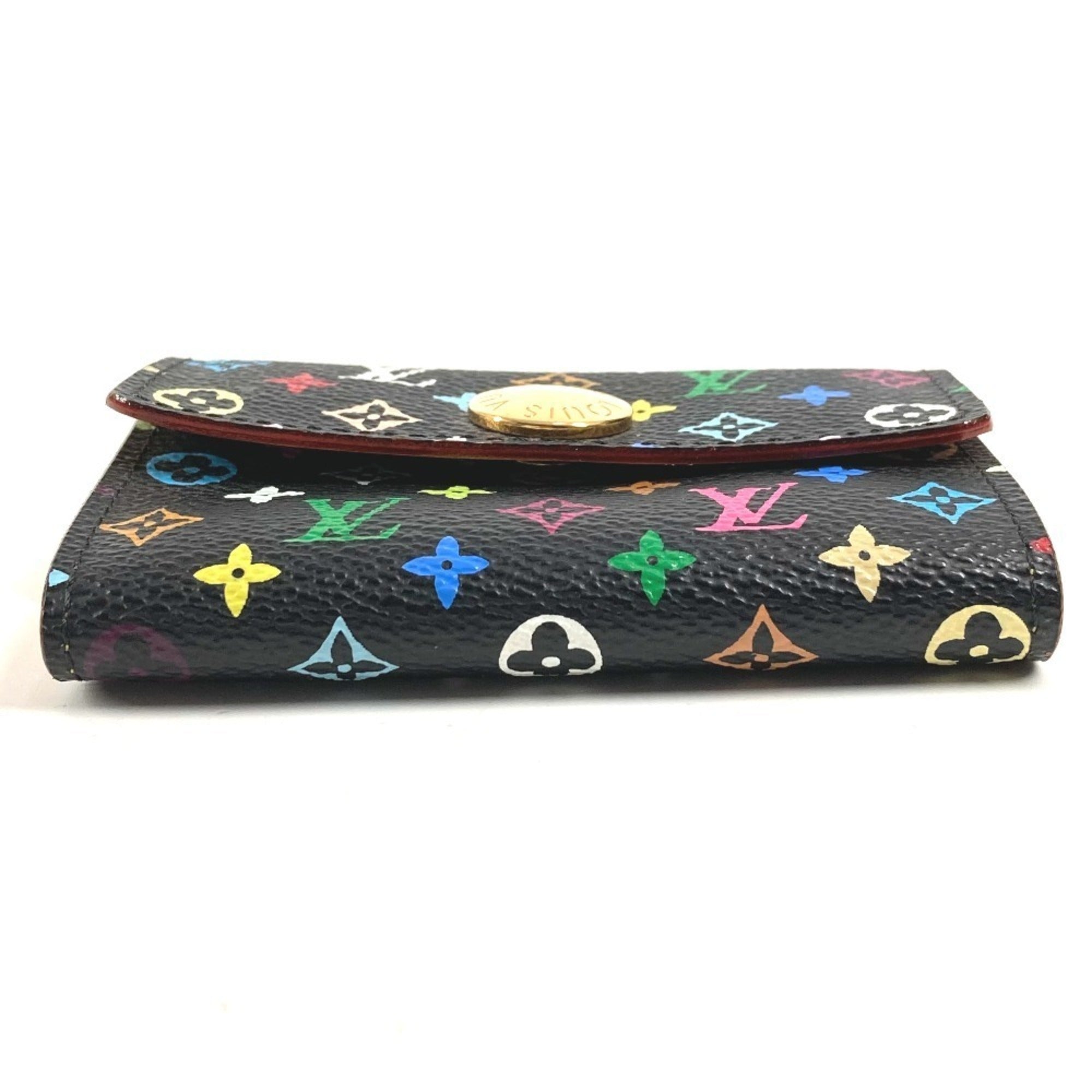 Louis Vuitton Black Monogram Multi-Color Noir Monogram Multicolore Coin Purse/Coin Case (Pre-Owned)