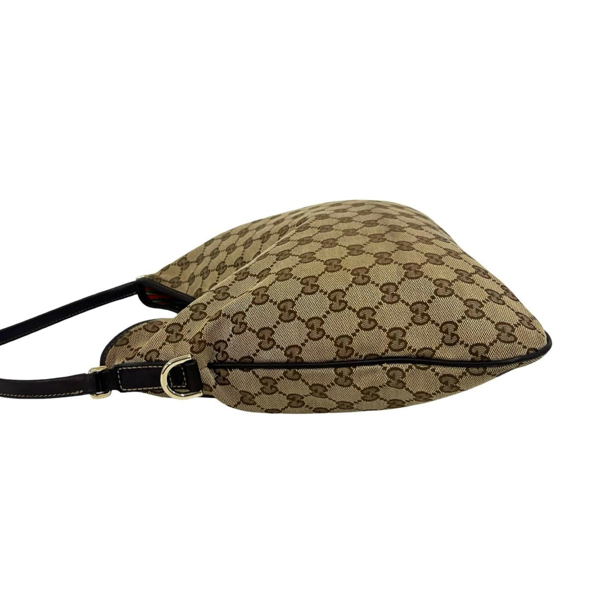 Gucci Brown Canvas Leather Shoulder Bag Tote Bag (Pre-Owned)