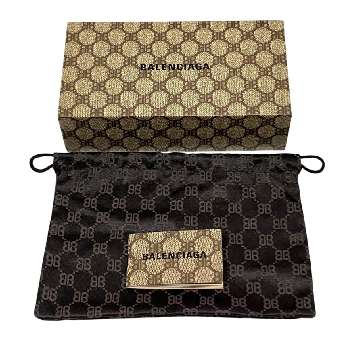 Balenciaga Beige Brown Pvc Leather Long Wallet (Bi-Fold) (Pre-Owned)
