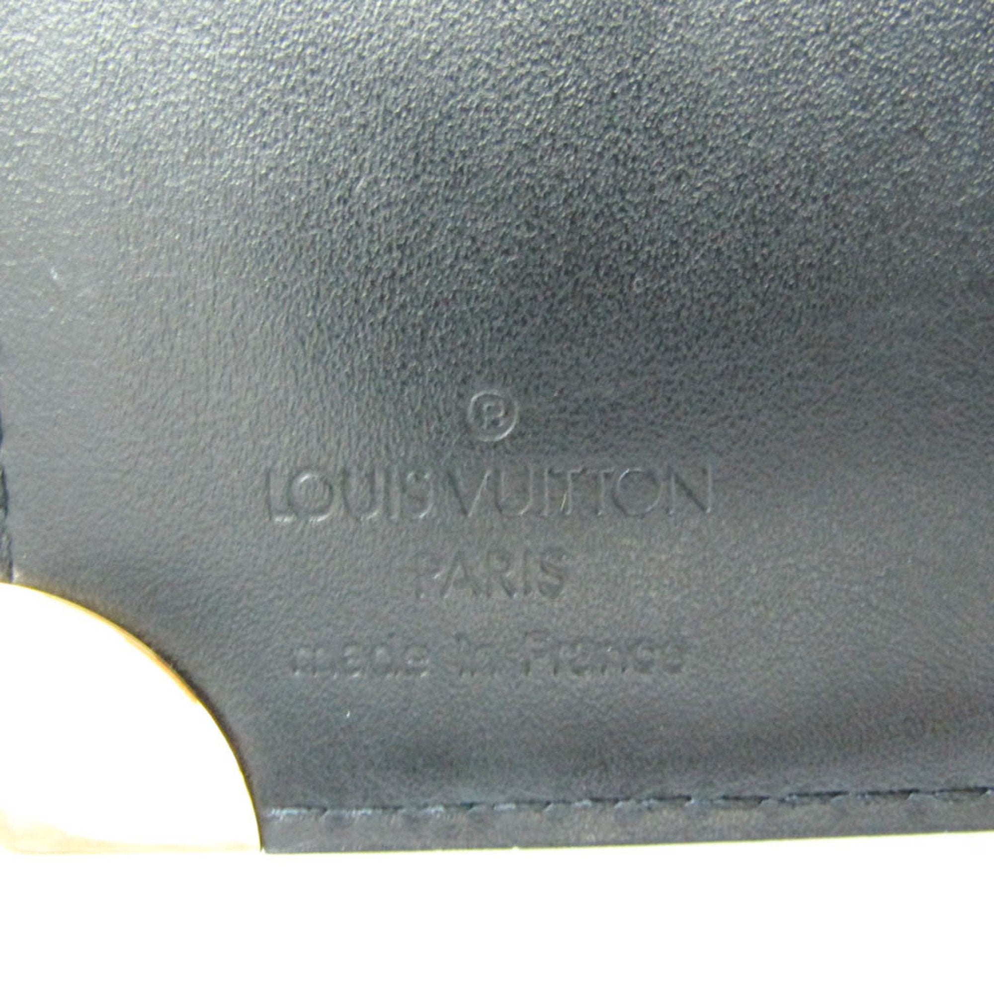 Louis Vuitton Suhali Noir Suhali Leather Wallet (Bi-Fold) (Pre-Owned)