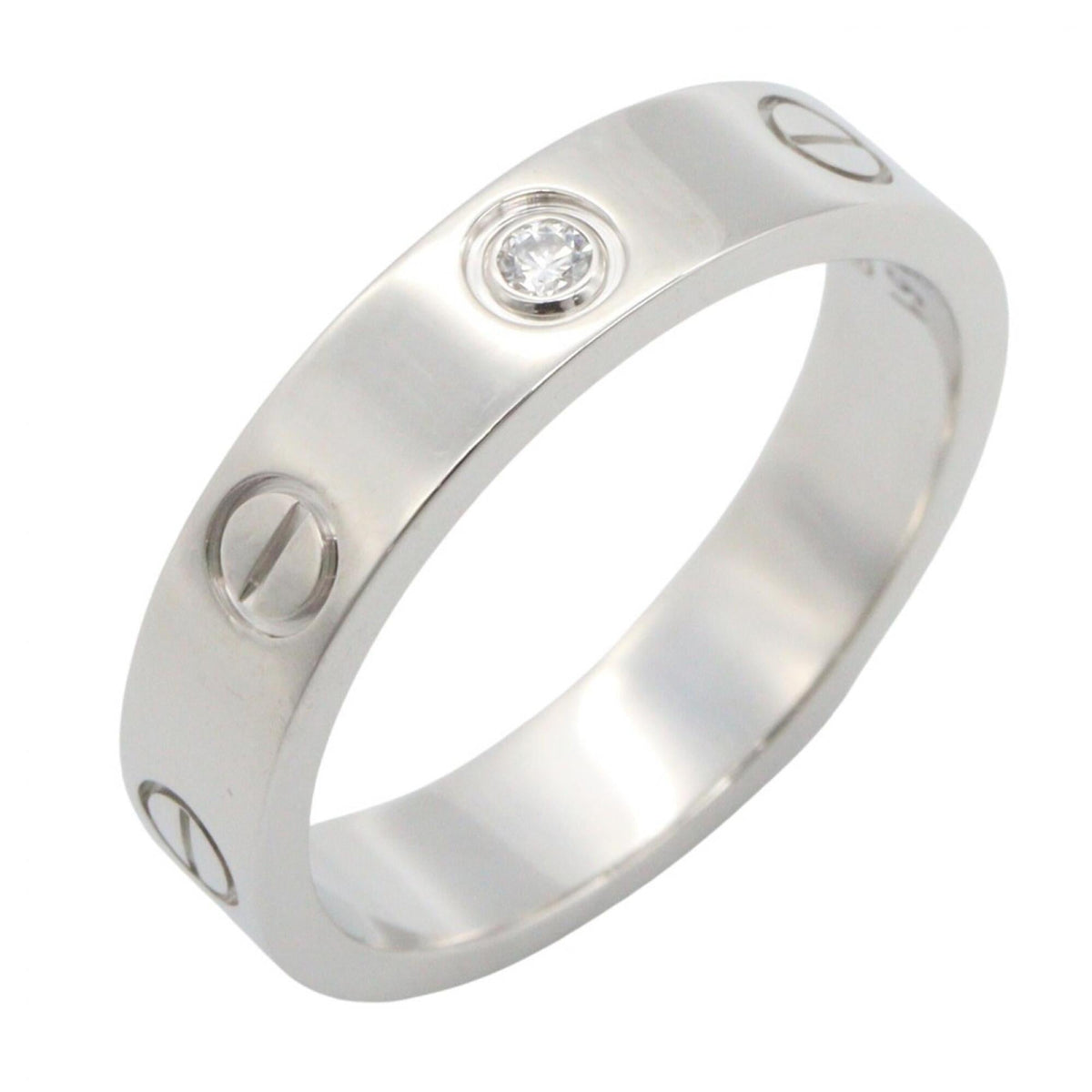 Cartier Silver Clear White Gold (18K) Band Ring (Pre-Owned)