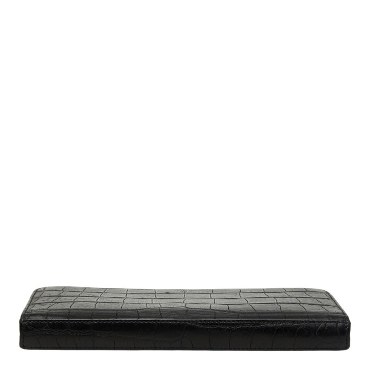 Saint Laurent Black Leather Long Wallet (Bi-Fold) (Pre-Owned)