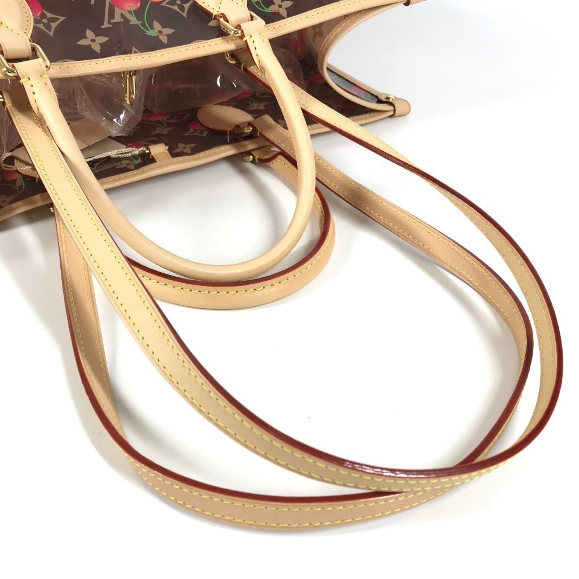 Louis Vuitton Brown Clear Monogram Red Color Monogram Shoulder Bag (Pre-Owned)
