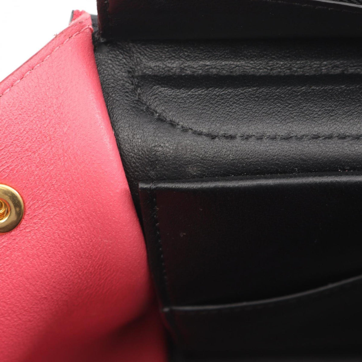 Celine Beige Black Pink Leather Suede Handbag (Pre-Owned)