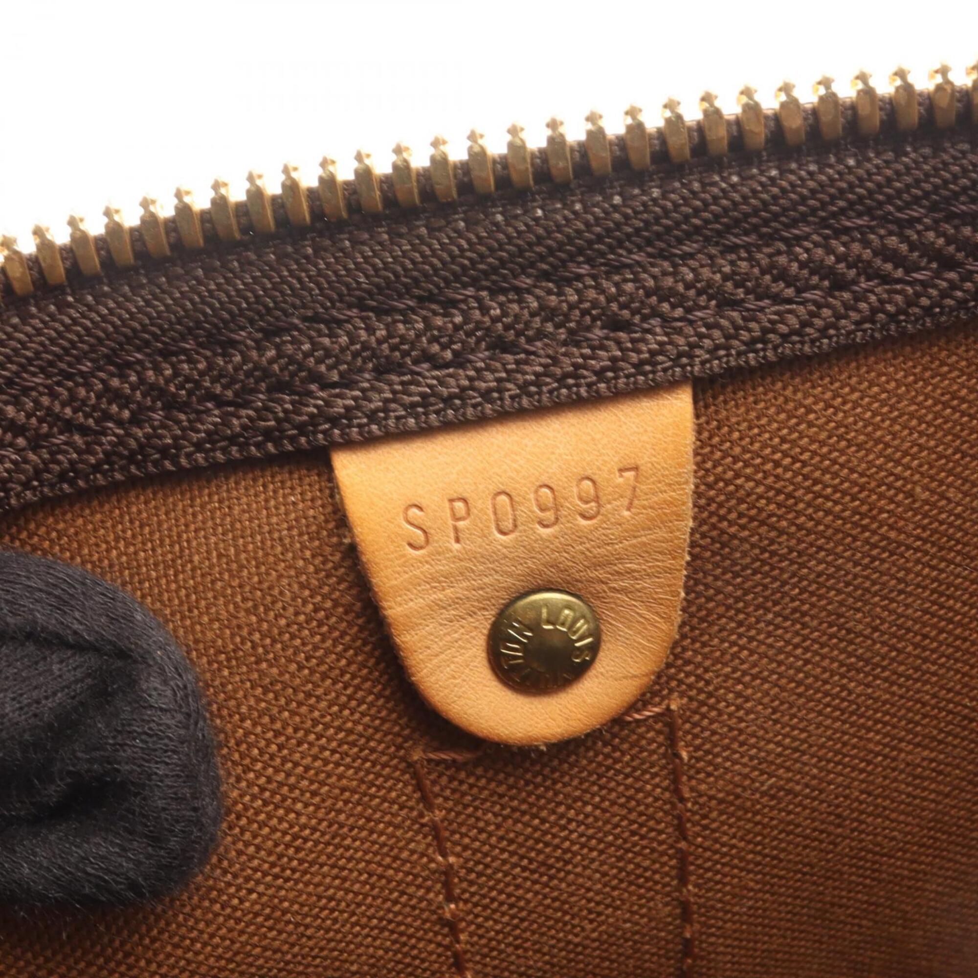 Louis Vuitton Brown Coated Canvas Leather Monogram Boston Bag Handbag (Pre-Owned)