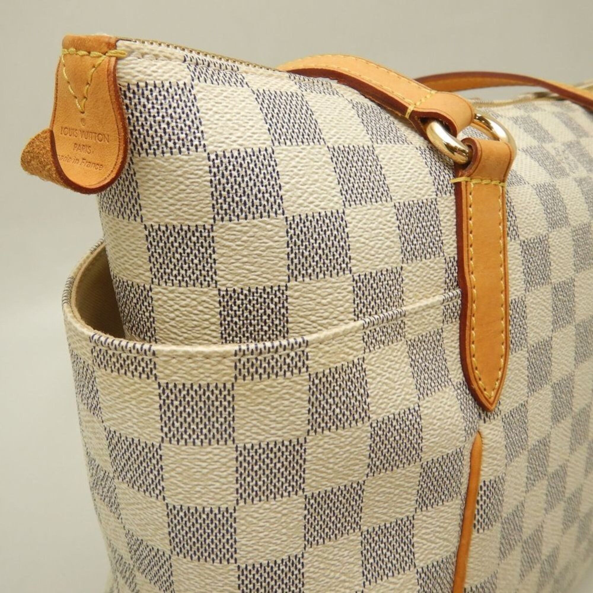 Louis Vuitton Azur Coated Canvas Leather Tote Bag (Pre-Owned)