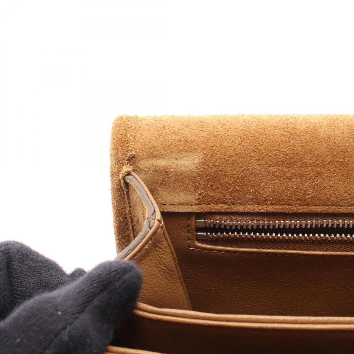 Celine Brown Suede Handbag Shoulder Bag (Pre-Owned)
