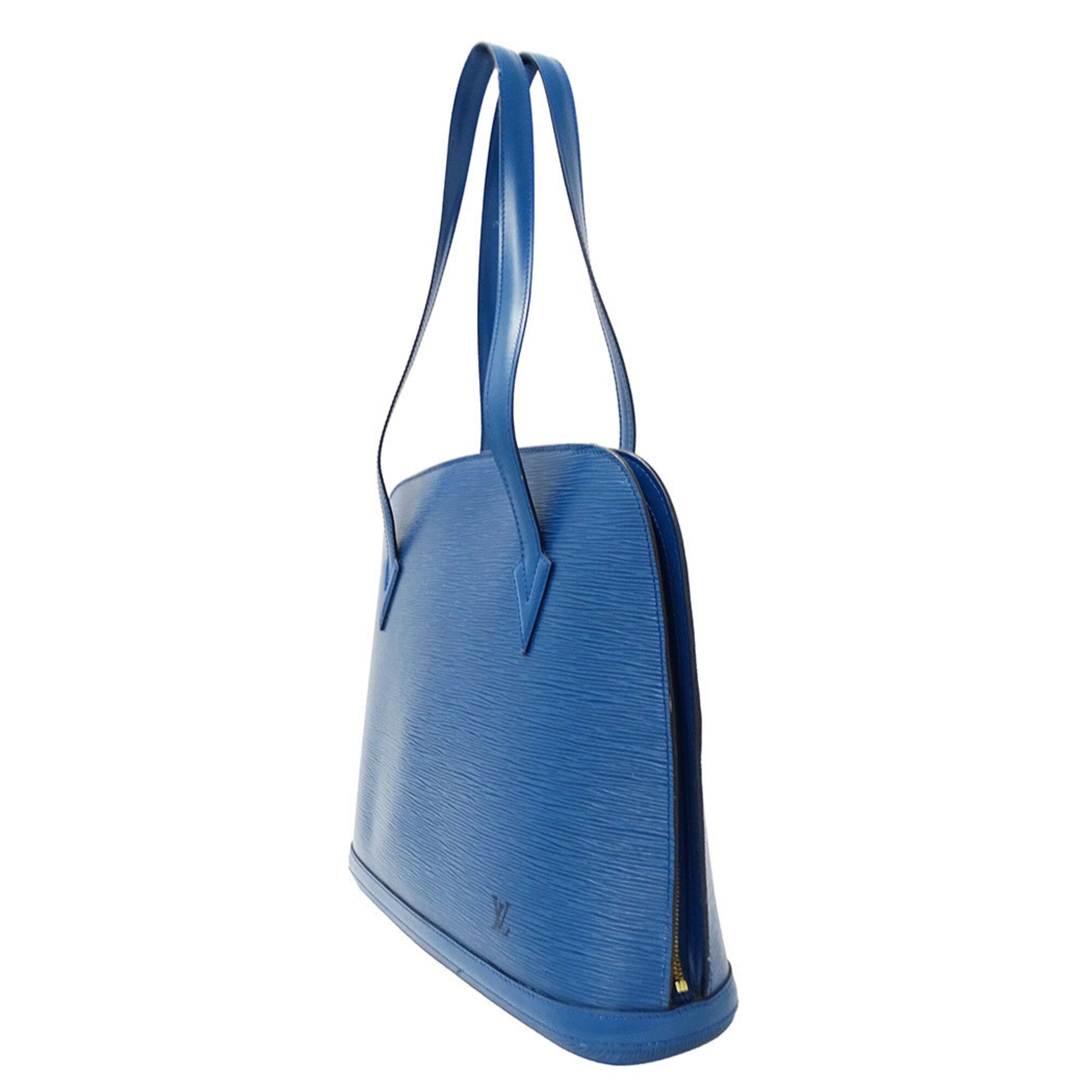 Louis Vuitton Toledo Blue Epi Leather Handbag Shoulder Bag Tote Bag (Pre-Owned)