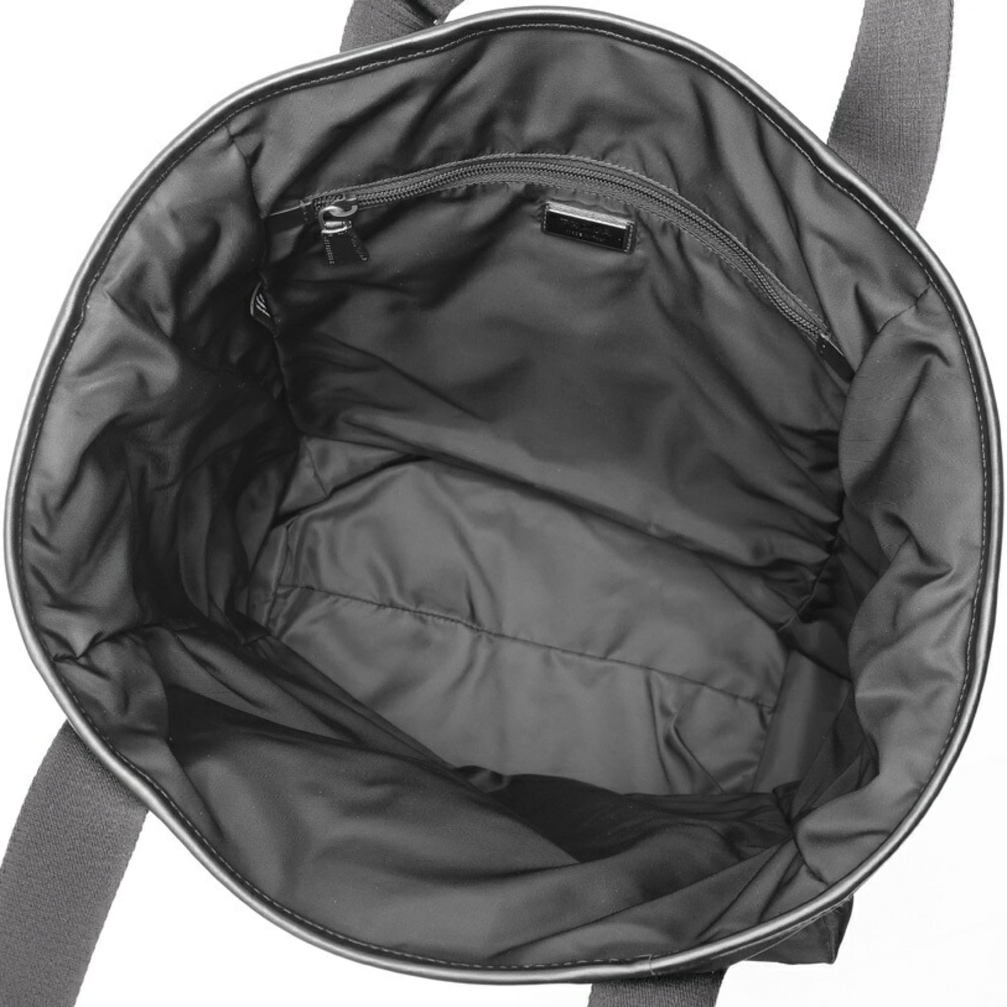 Prada Black Nylon Leather Tote Bag (Pre-Owned)