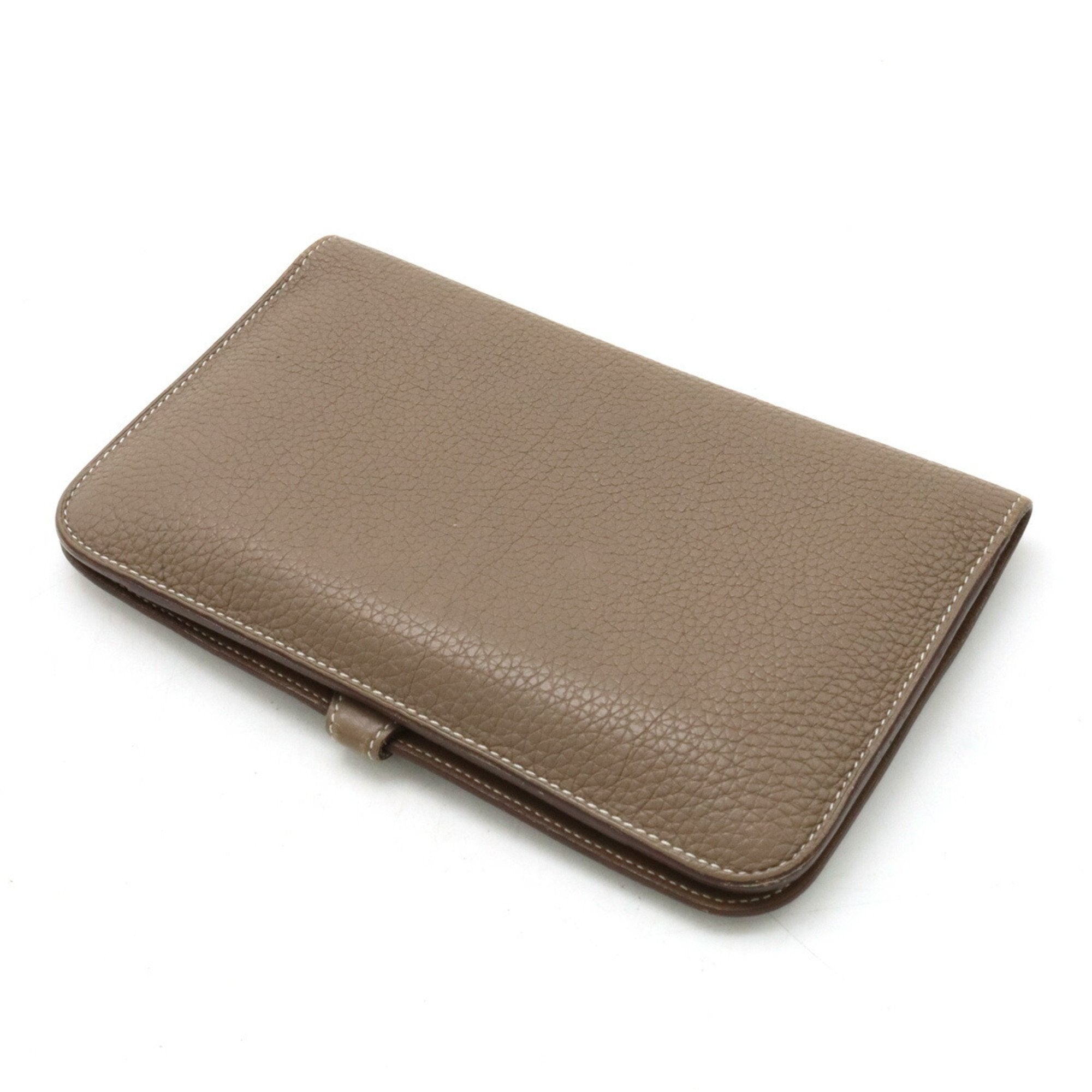 Hermes Dogon Duo Etoupe Gray Togo Leather Long Wallet (Bi-Fold) (Pre-Owned)