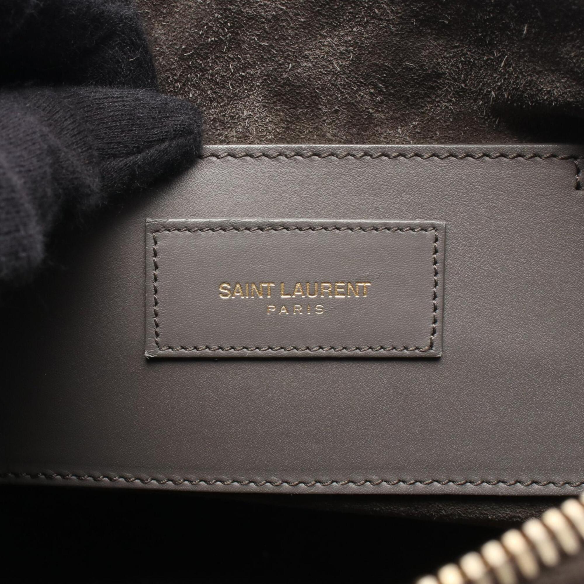 Saint Laurent Gray Leather Handbag (Pre-Owned)