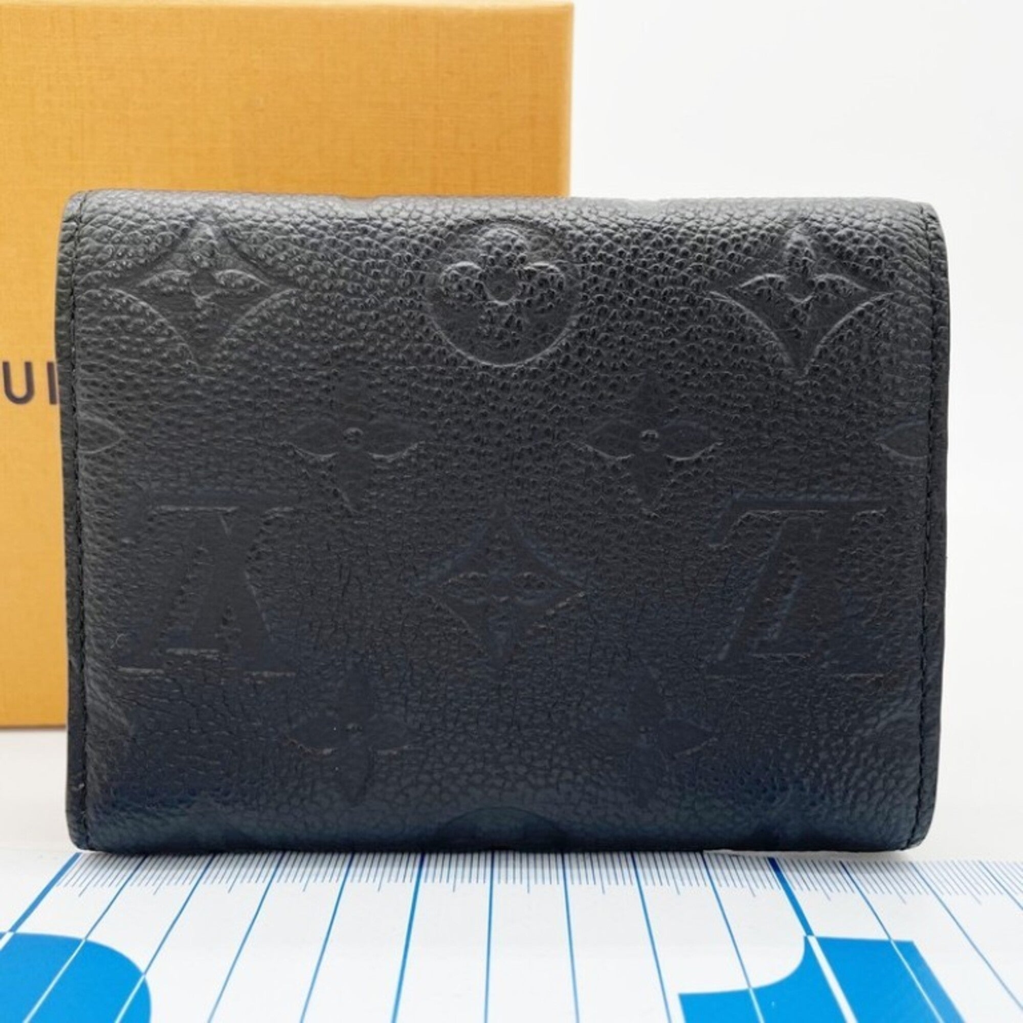 Louis Vuitton Black Noir Monogram Empreinte Wallet (Tri-Fold) (Pre-Owned)