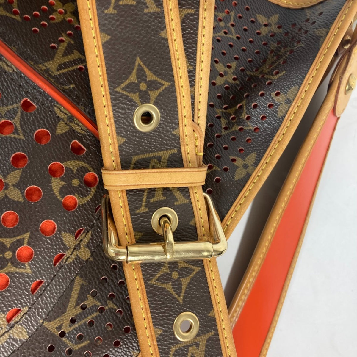 Louis Vuitton Brown Orange Monogram Shoulder Bag (Pre-Owned)
