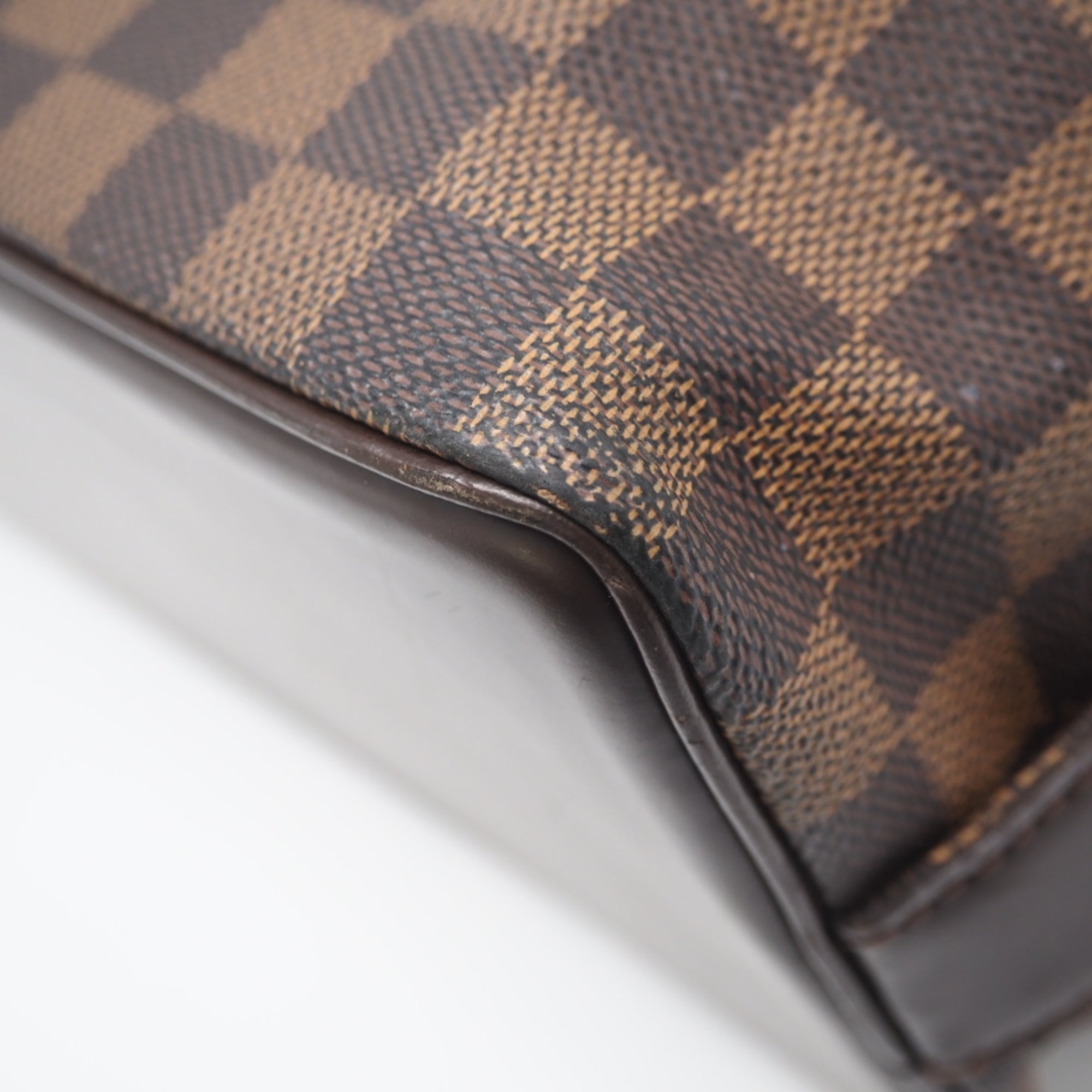 Louis Vuitton Damier Brown Coated Canvas Leather Handbag (Pre-Owned)
