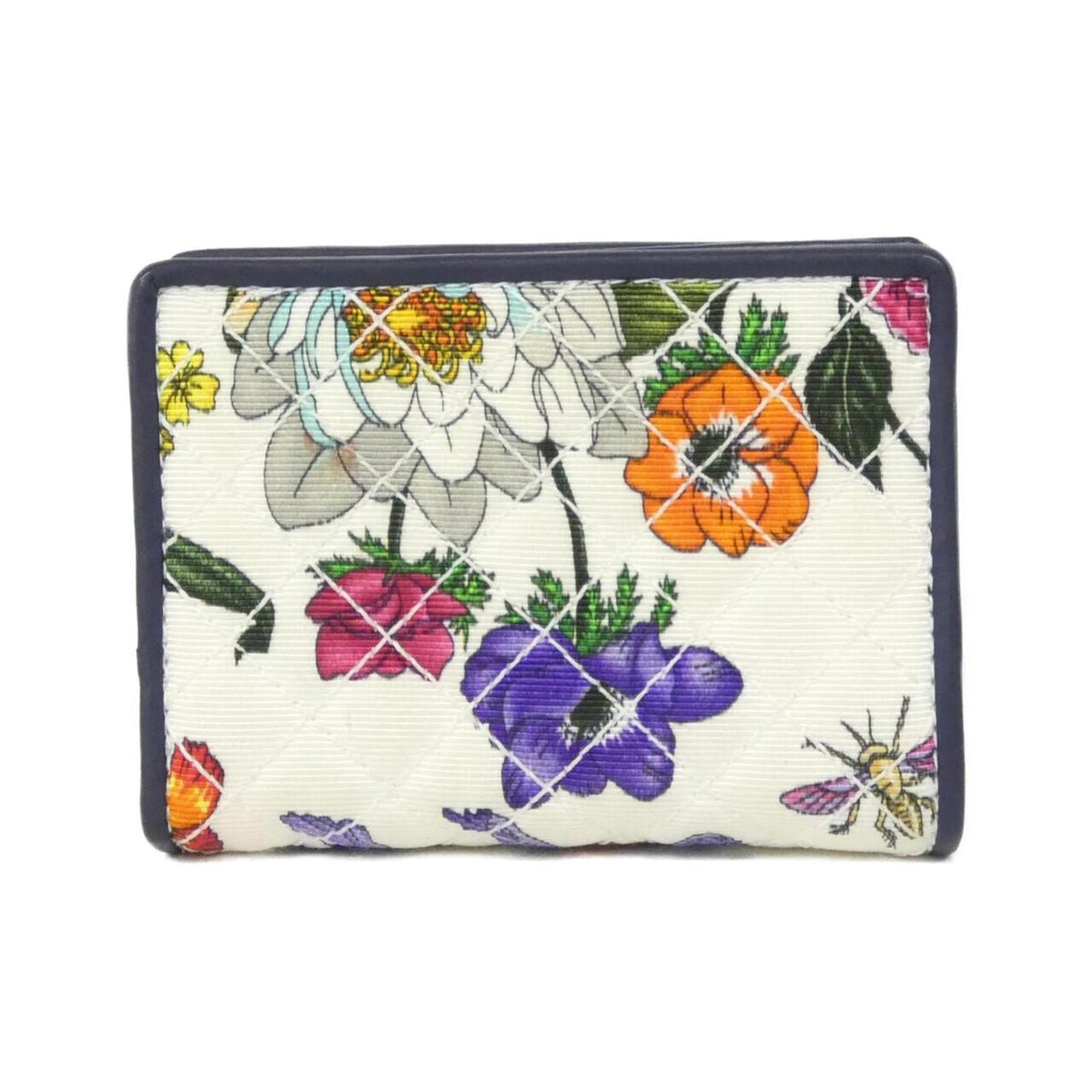 Gucci Navy Canvas Leather Wallet (Bi-Fold) (Pre-Owned)