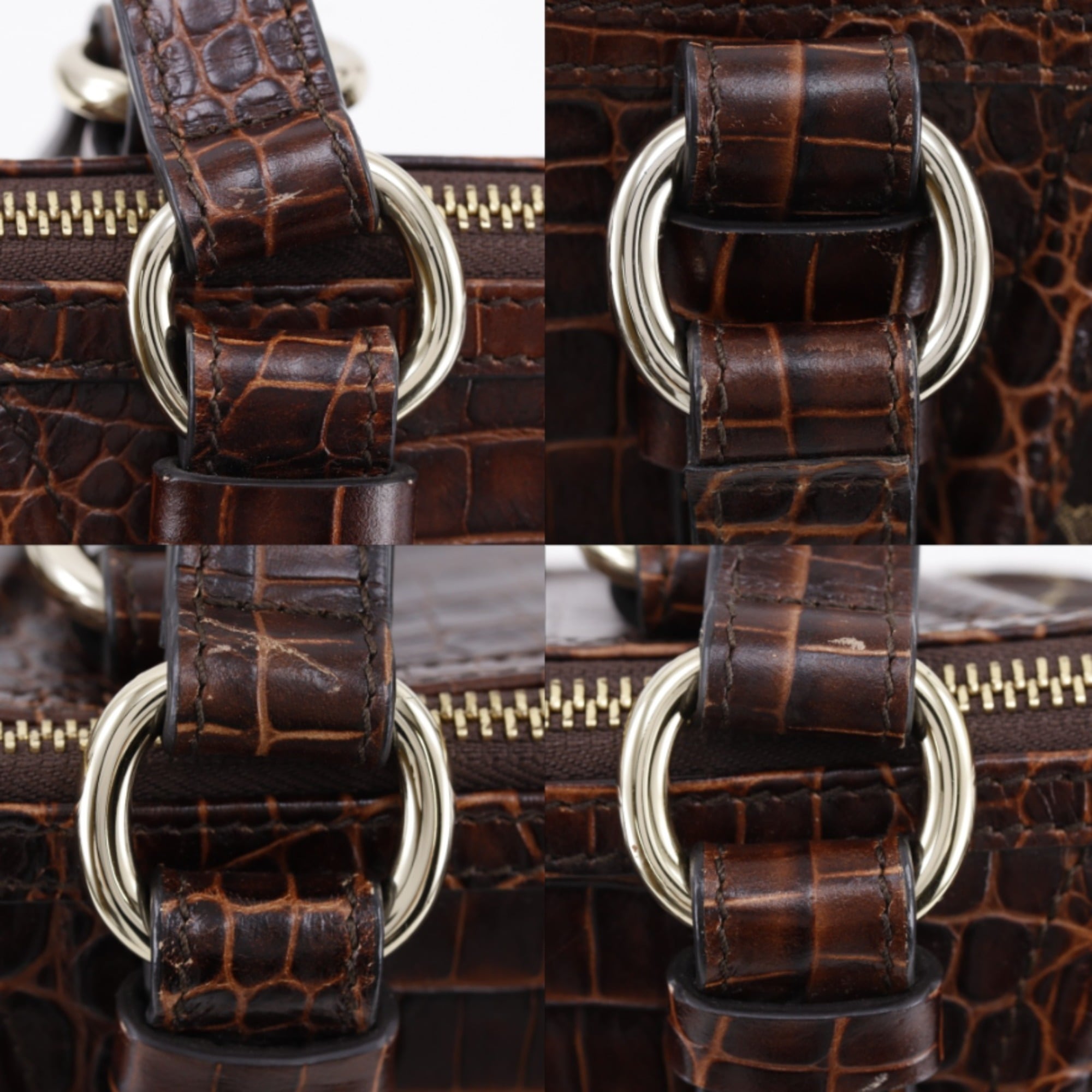 Celine Brown Nylon Canvas Leather Tote Bag (Pre-Owned)