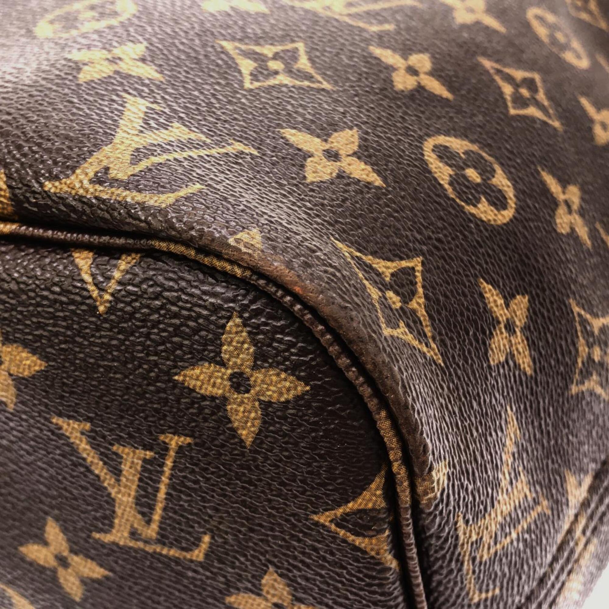 Louis Vuitton Marron Mimosa Coated Canvas Handbag Pouch (Pre-Owned)