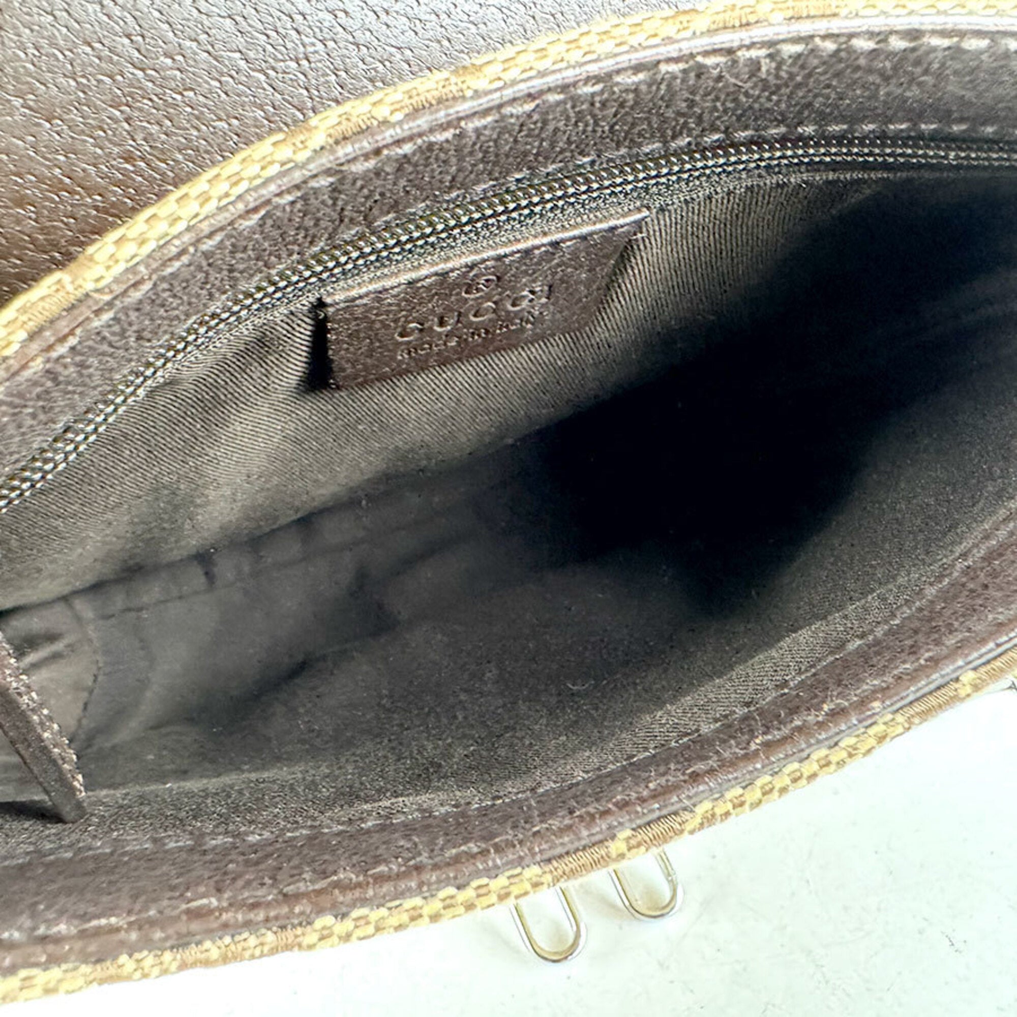 Gucci Brown Gg Canvas Fanny Pack Sling Bag (Pre-Owned)