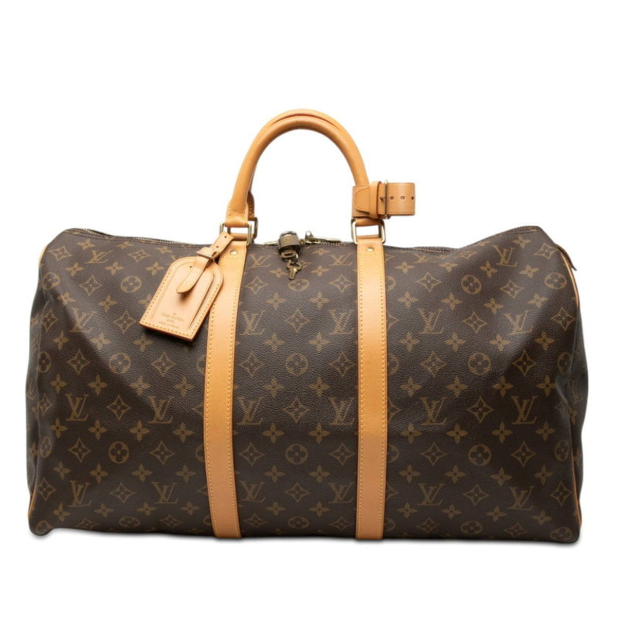 Louis Vuitton Brown Pvc Leather Boston Bag Handbag (Pre-Owned)