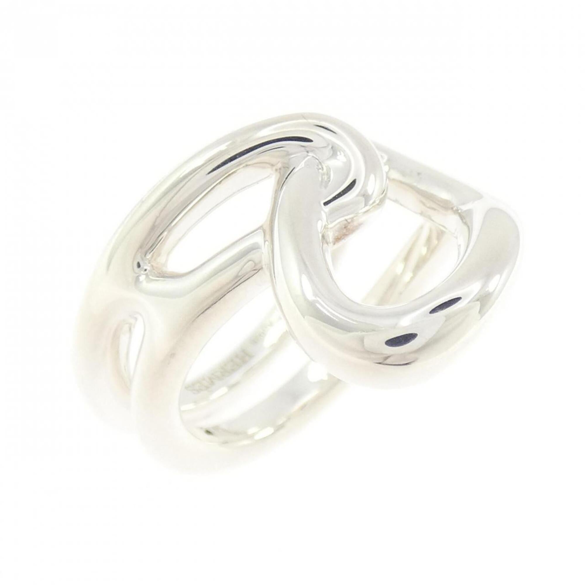 Hermes Silver Silver 925 Band Ring (Pre-Owned)