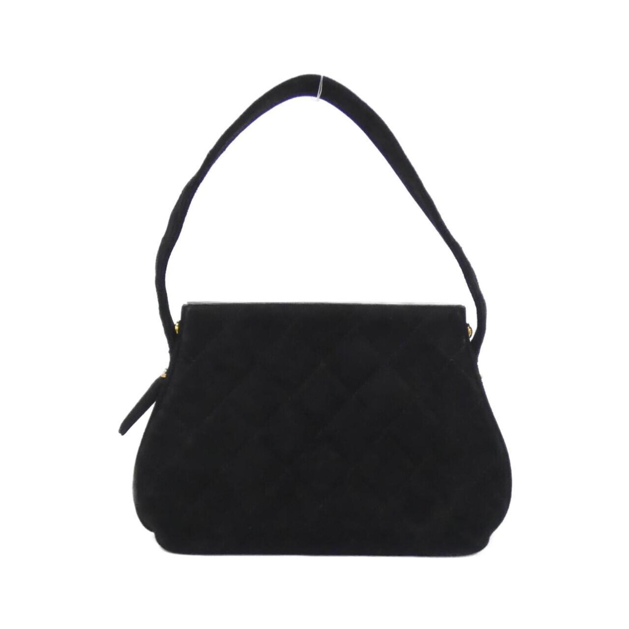 Chanel Black Suede Handbag (Pre-Owned)