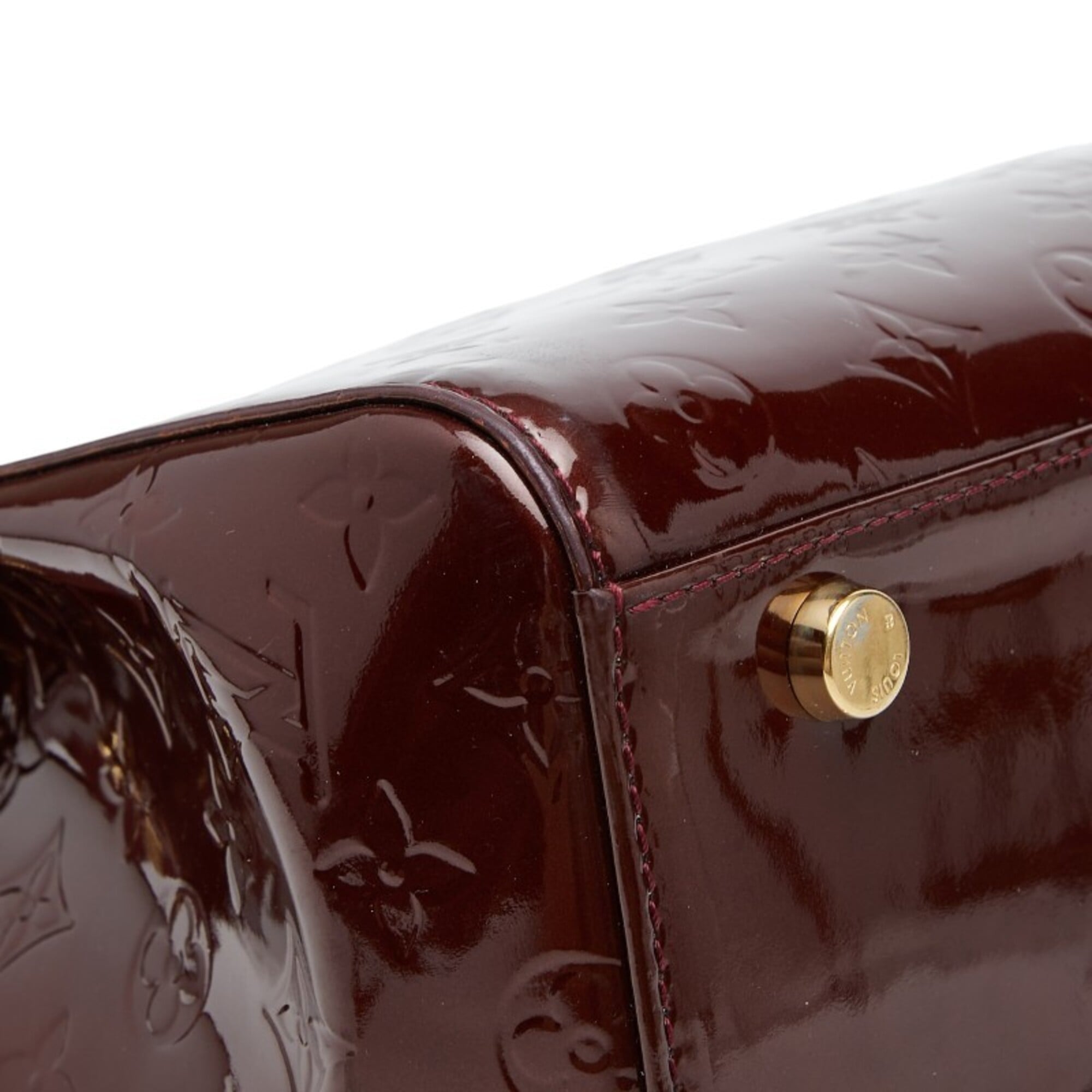 Louis Vuitton Red Color Rouge Fauviste Wine Patent Leather Handbag (Pre-Owned)