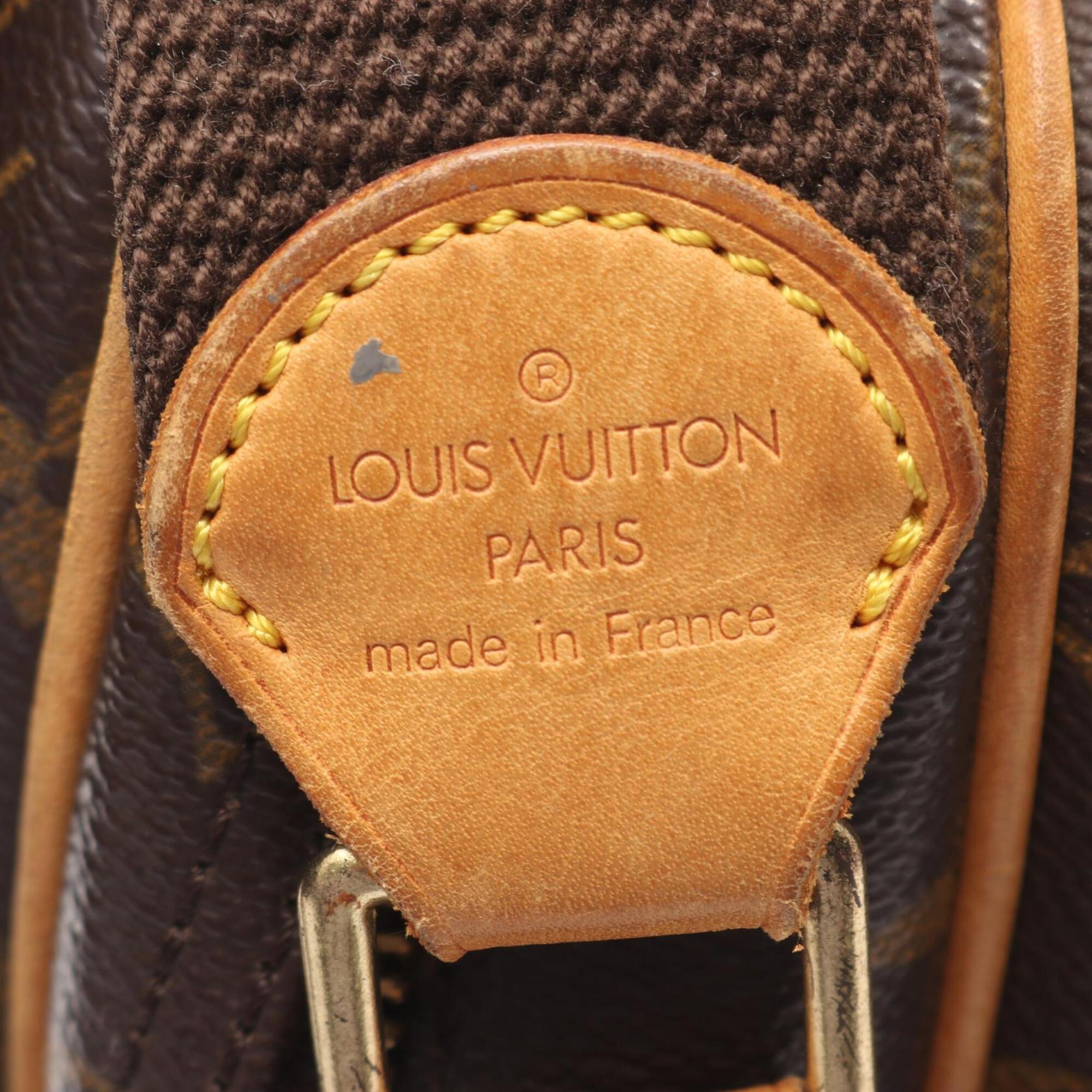 Louis Vuitton Brown Monogram Coated Canvas Leather Shoulder Bag (Pre-Owned)