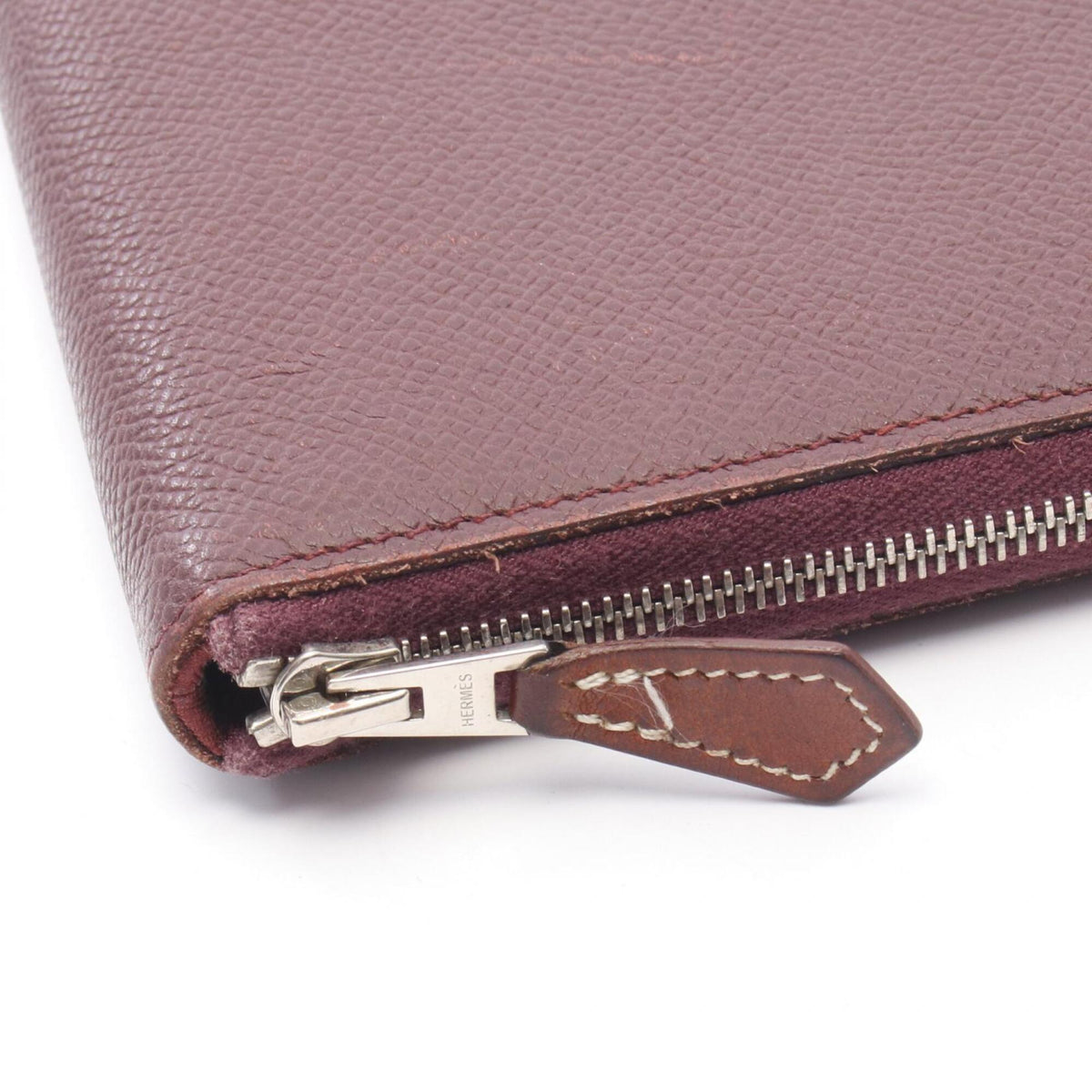 Hermes Bordeaux Epsom Leather Long Wallet (Bi-Fold) (Pre-Owned)