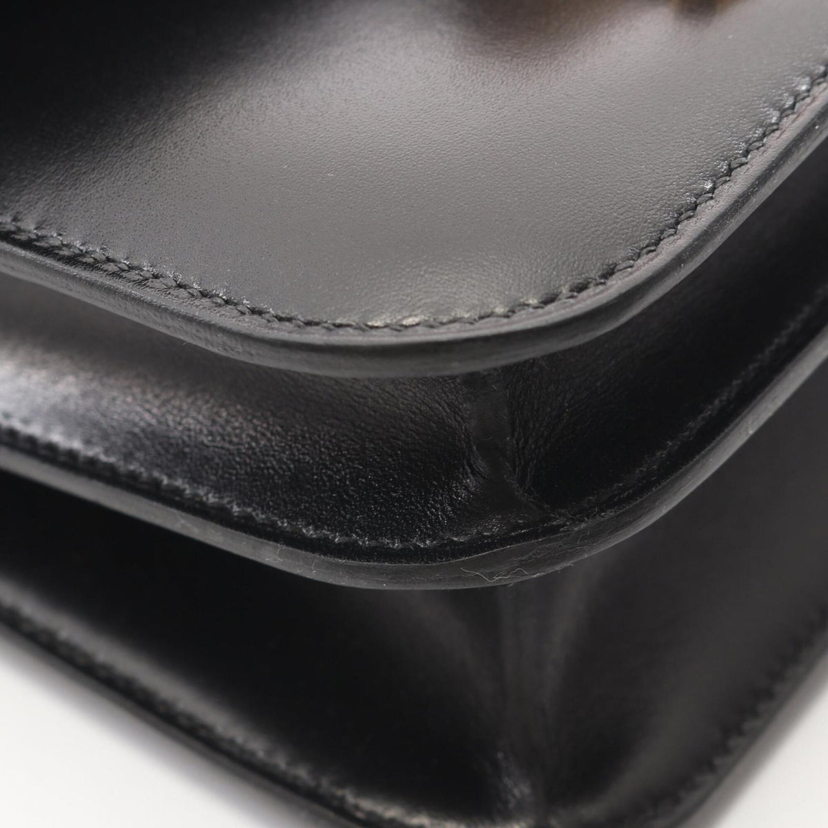 Hermes Constance Black Box Calf Leather Handbag Shoulder Bag (Pre-Owned)