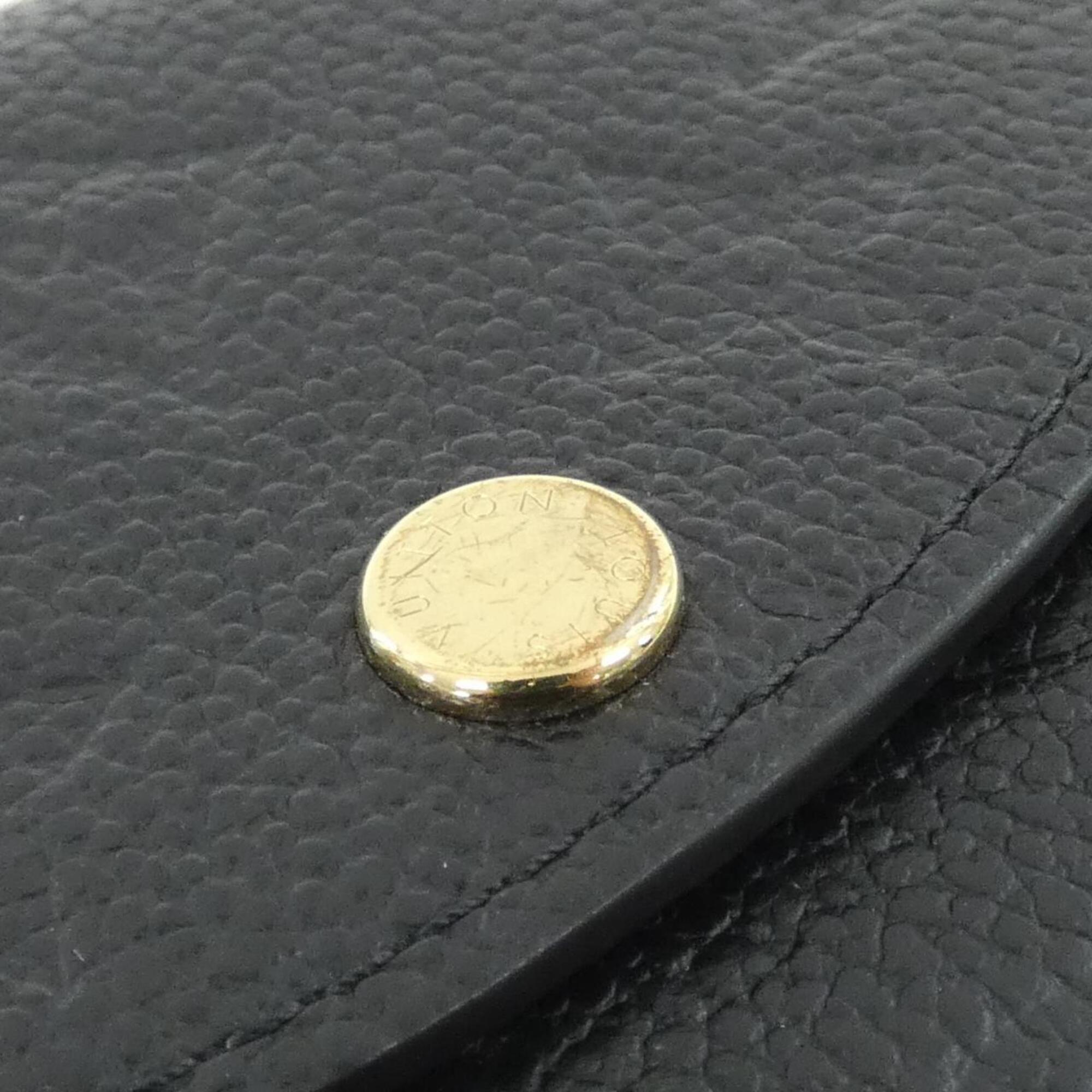 Louis Vuitton Black Leather Coin Purse/Coin Case (Pre-Owned)