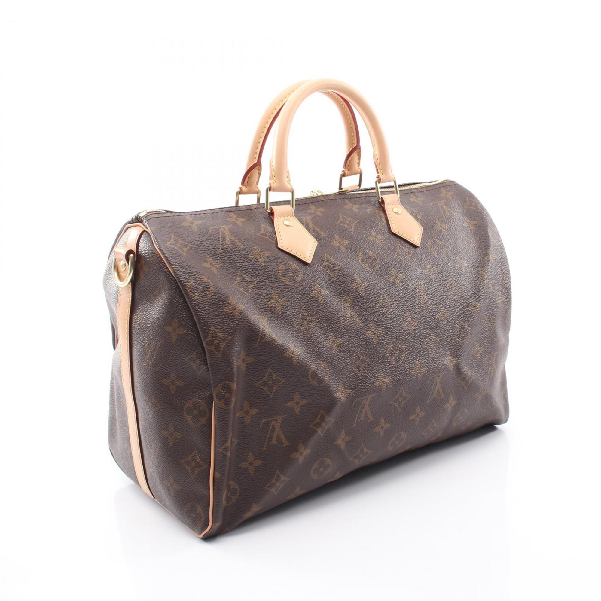 Louis Vuitton Brown Monogram Coated Canvas Leather Handbag (Pre-Owned)