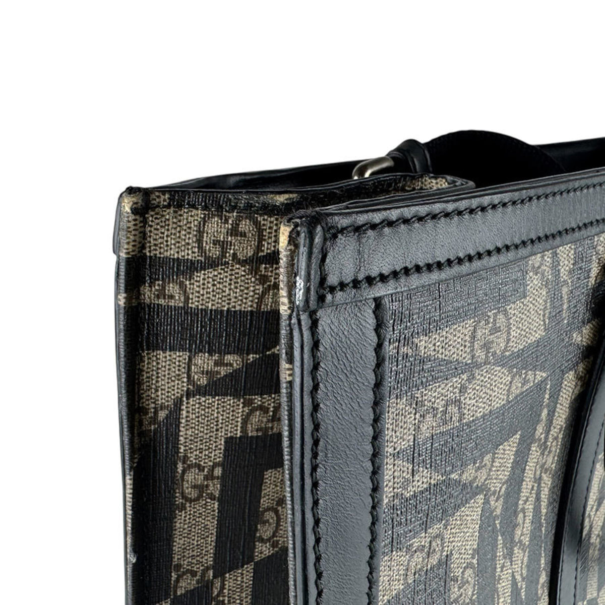 Gucci Black Brown Gg Supreme Handbag Shoulder Bag (Pre-Owned)