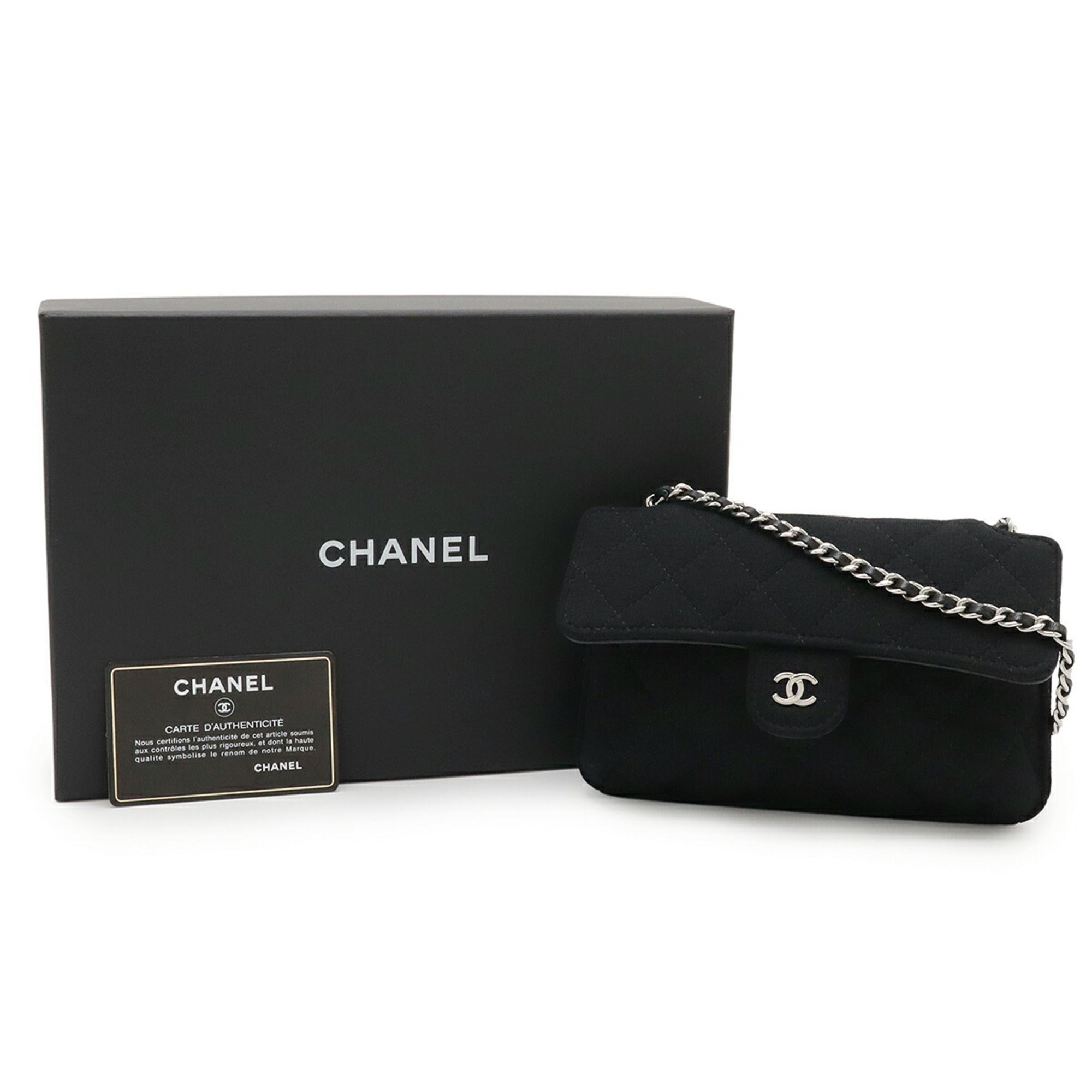 Chanel Black Gray Cotton Nylon Eco-Bag Tote Bag (Pre-Owned)