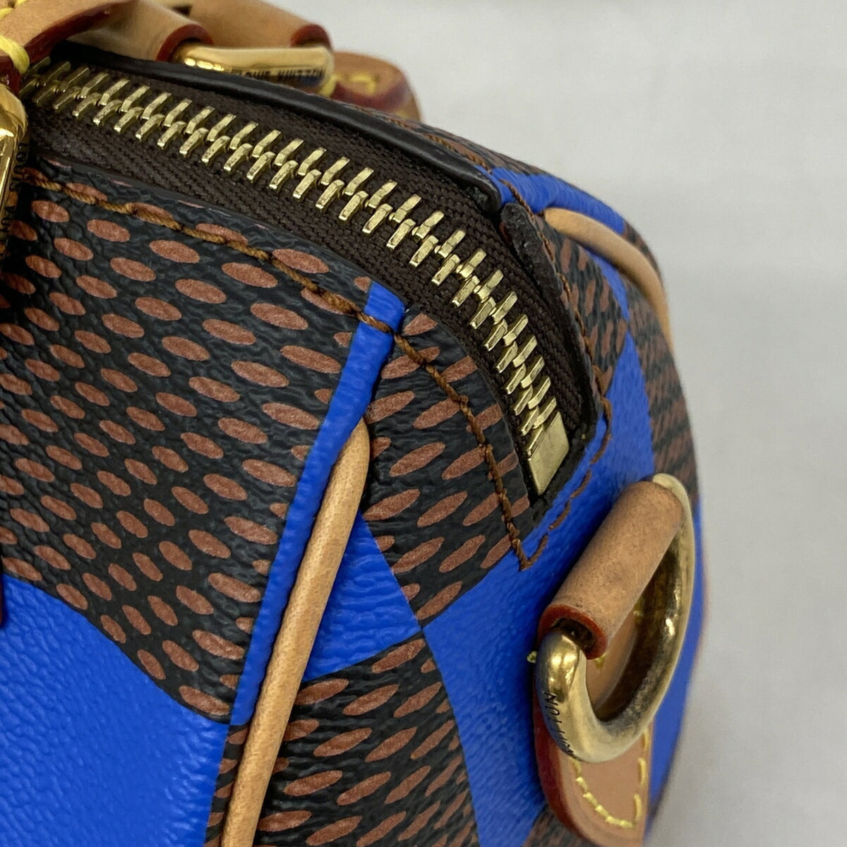 Louis Vuitton Blue Brown Handbag (Pre-Owned)