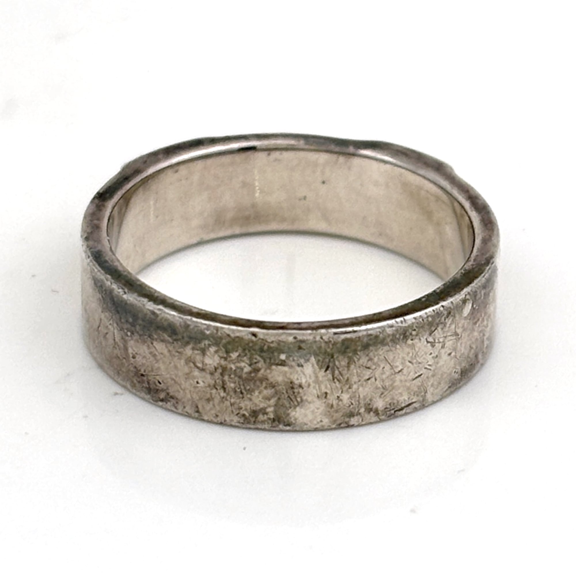 Hermes Collier De Chien Cyan Silver 925 Band Ring (Pre-Owned)