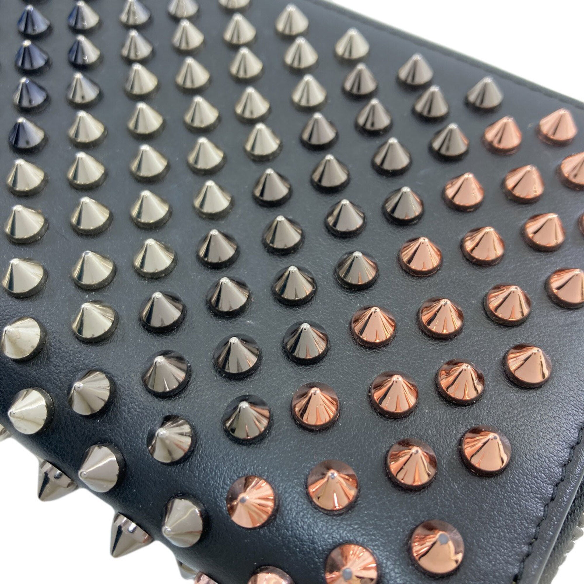 Christian Louboutin Black Leather Long Wallet (Bi-Fold) (Pre-Owned)
