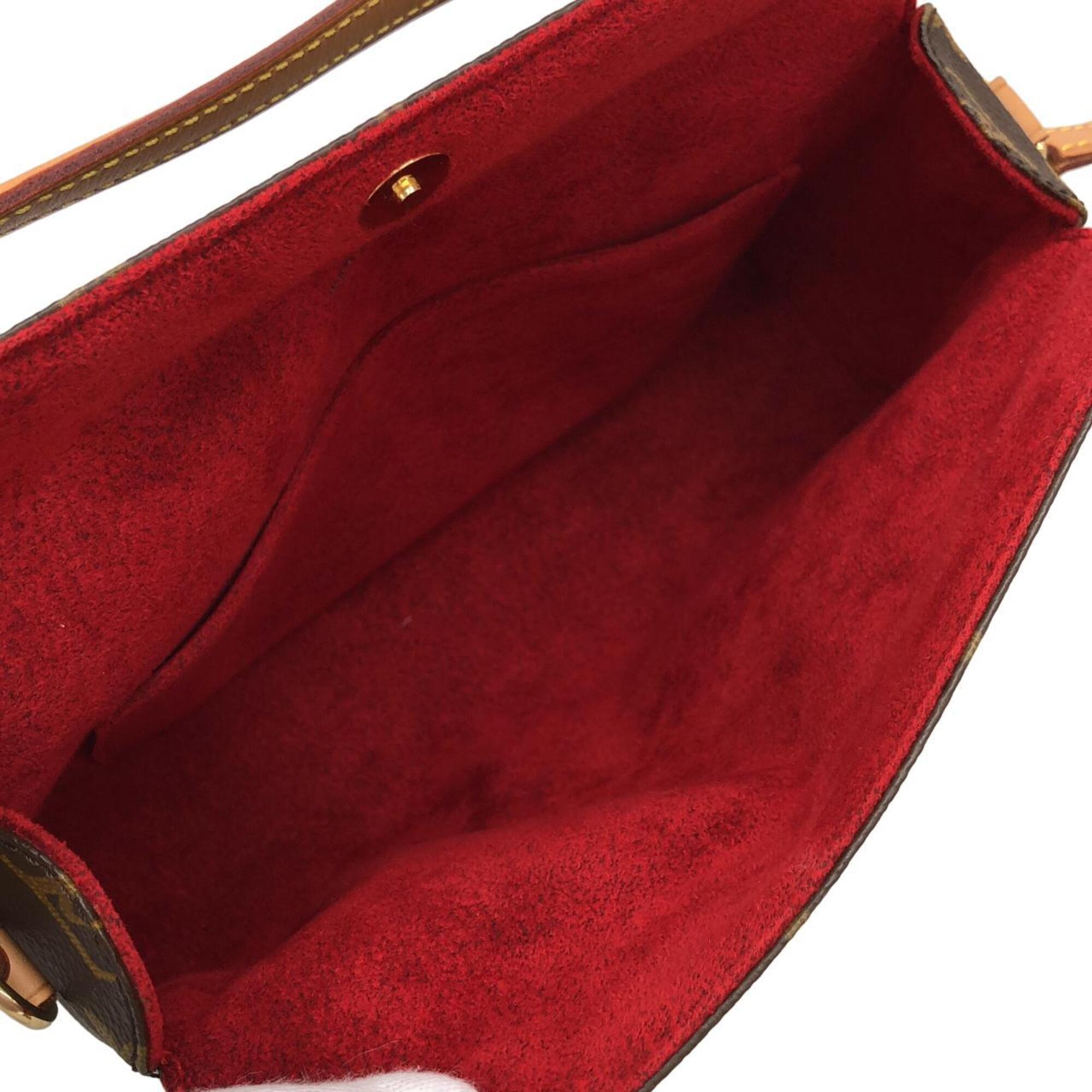 Louis Vuitton Marron Coated Canvas Shoulder Bag (Pre-Owned)