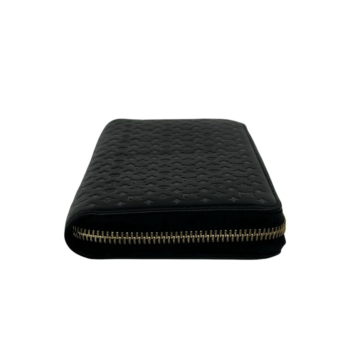 Louis Vuitton Black Leather Long Wallet (Bi-Fold) (Pre-Owned)