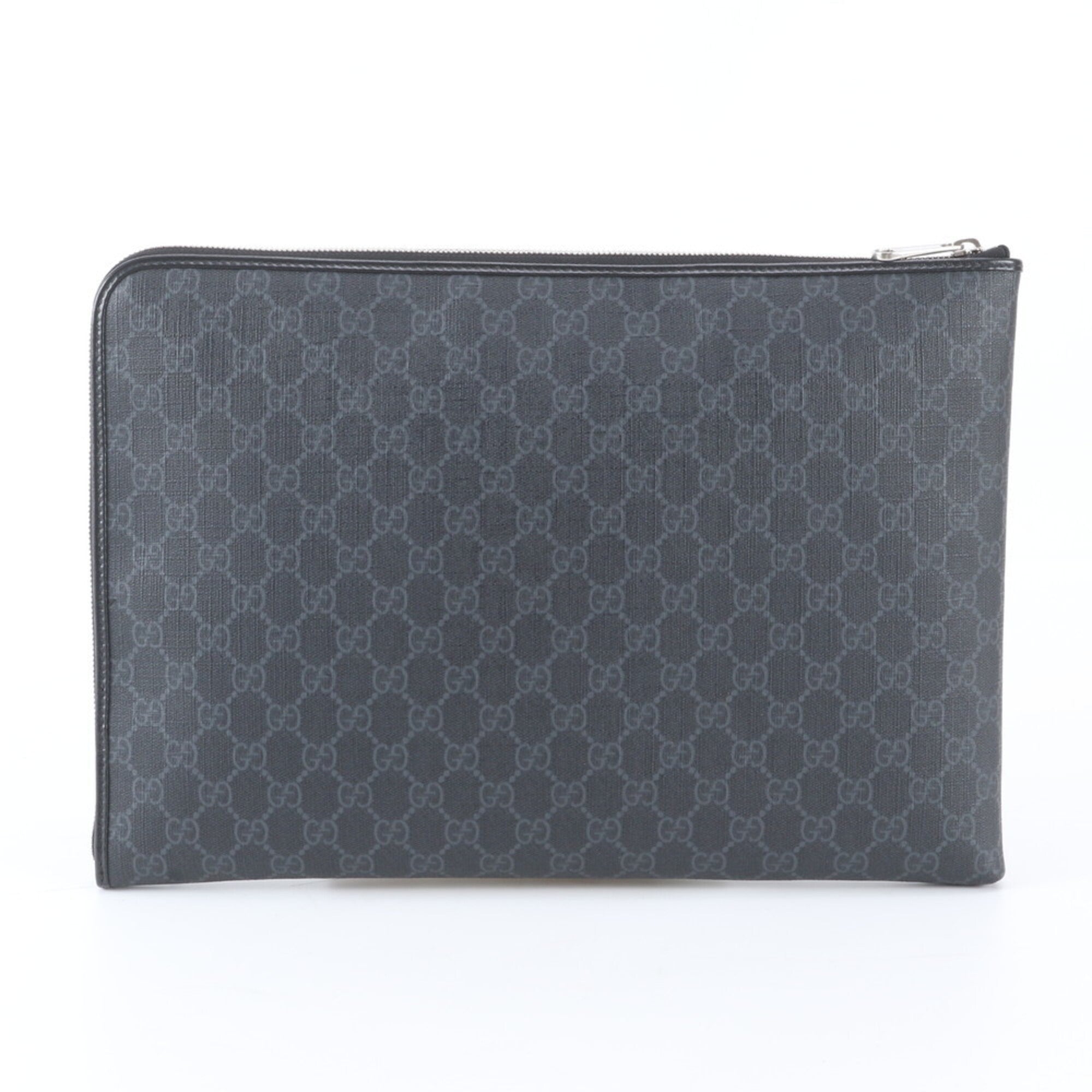 Gucci Black Gg Supreme Clutch Bag Handbag Pouch (Pre-Owned)