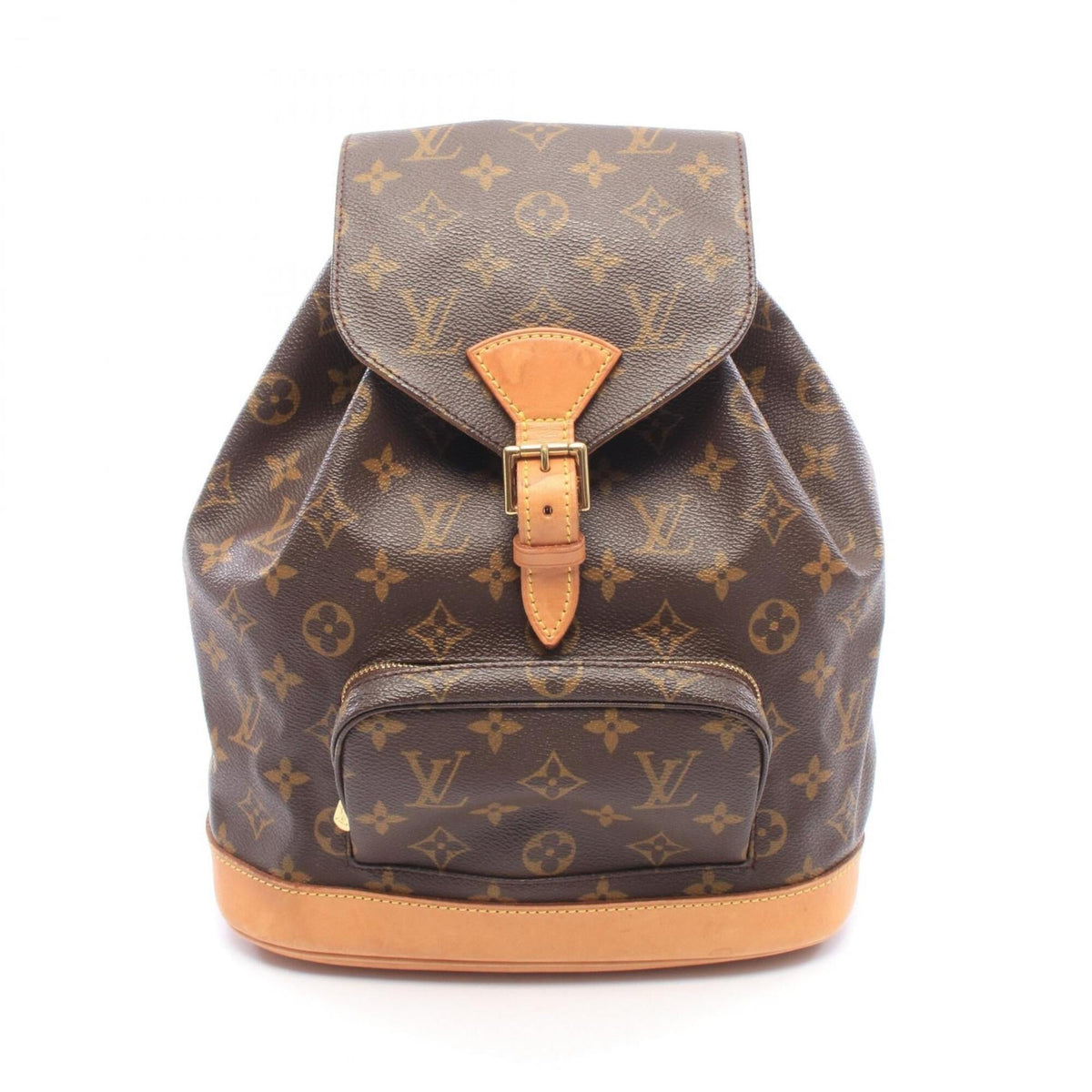 Louis Vuitton Brown Monogram Coated Canvas Leather Backpack (Pre-Owned)