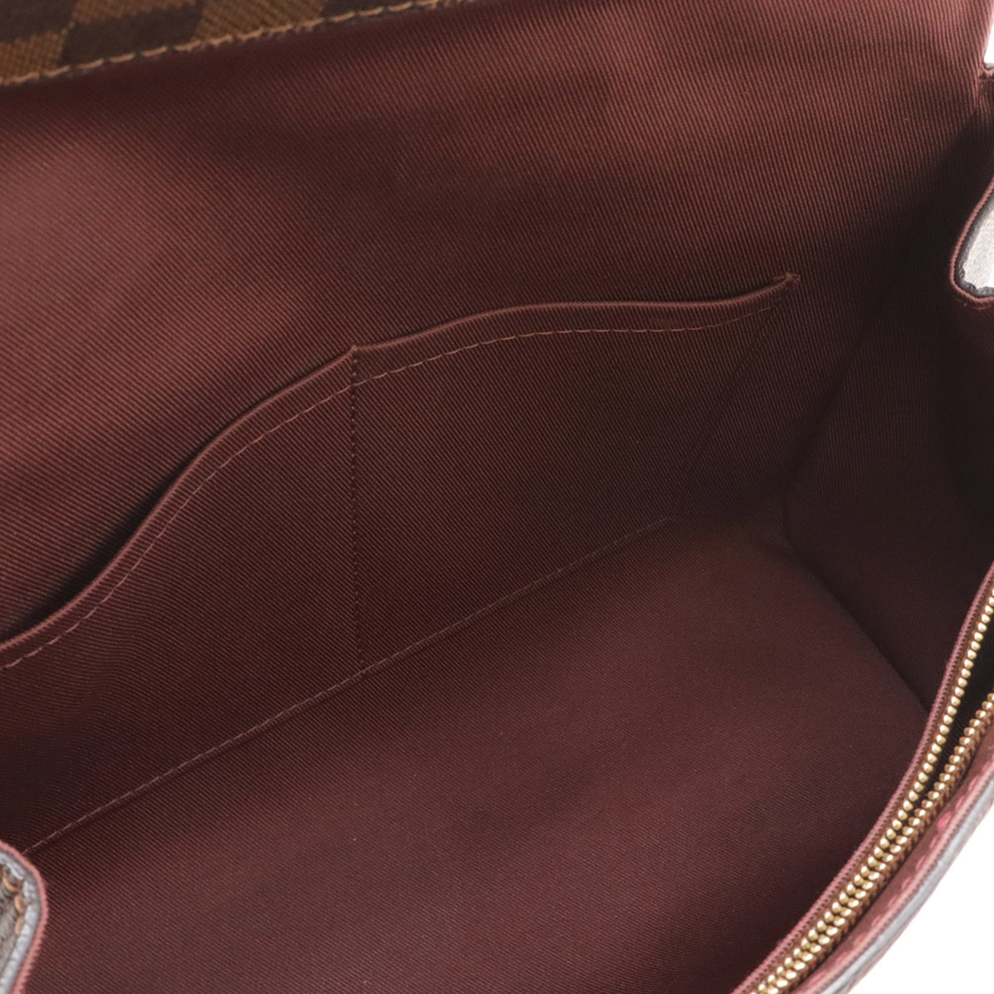 Louis Vuitton Bordeaux Brown Pvc Coated Canvas Leather Handbag Shoulder Bag (Pre-Owned)