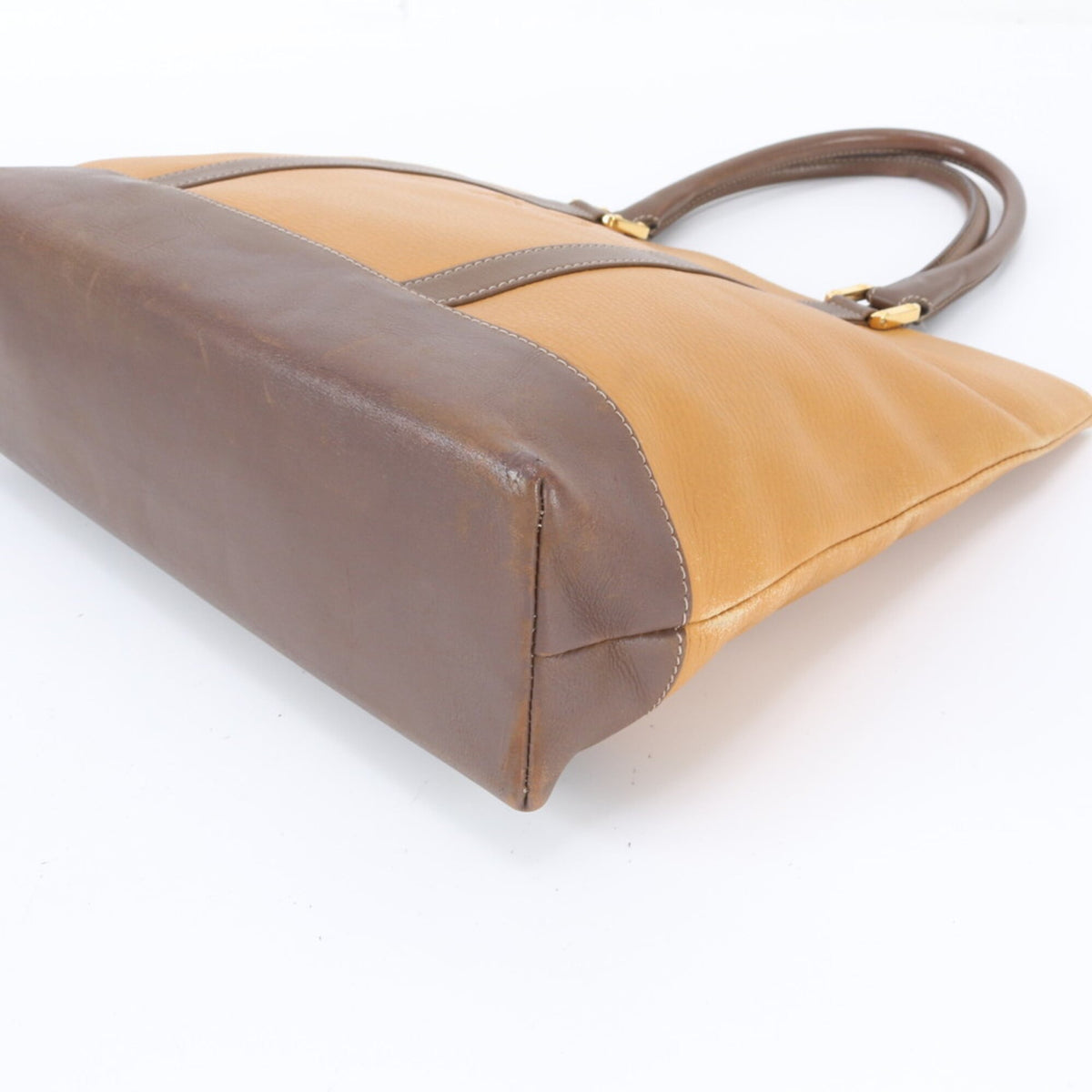 Loewe Brown Leather Handbag Shoulder Bag Tote Bag (Pre-Owned)