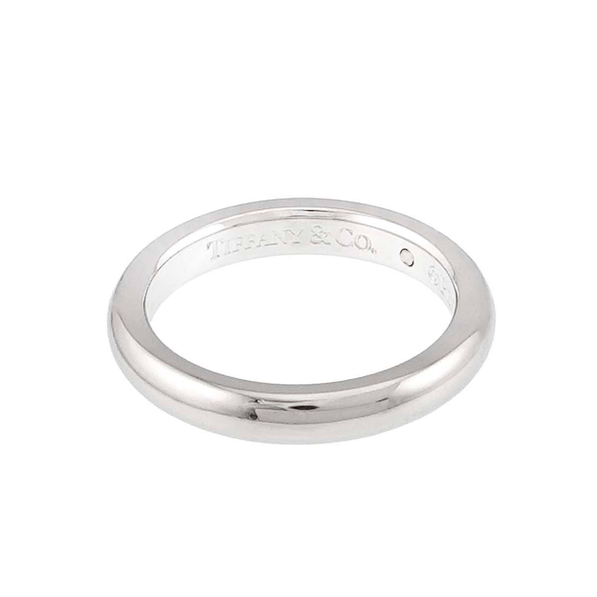 Tiffany Platinum Platinum 950 Band Ring (Pre-Owned)