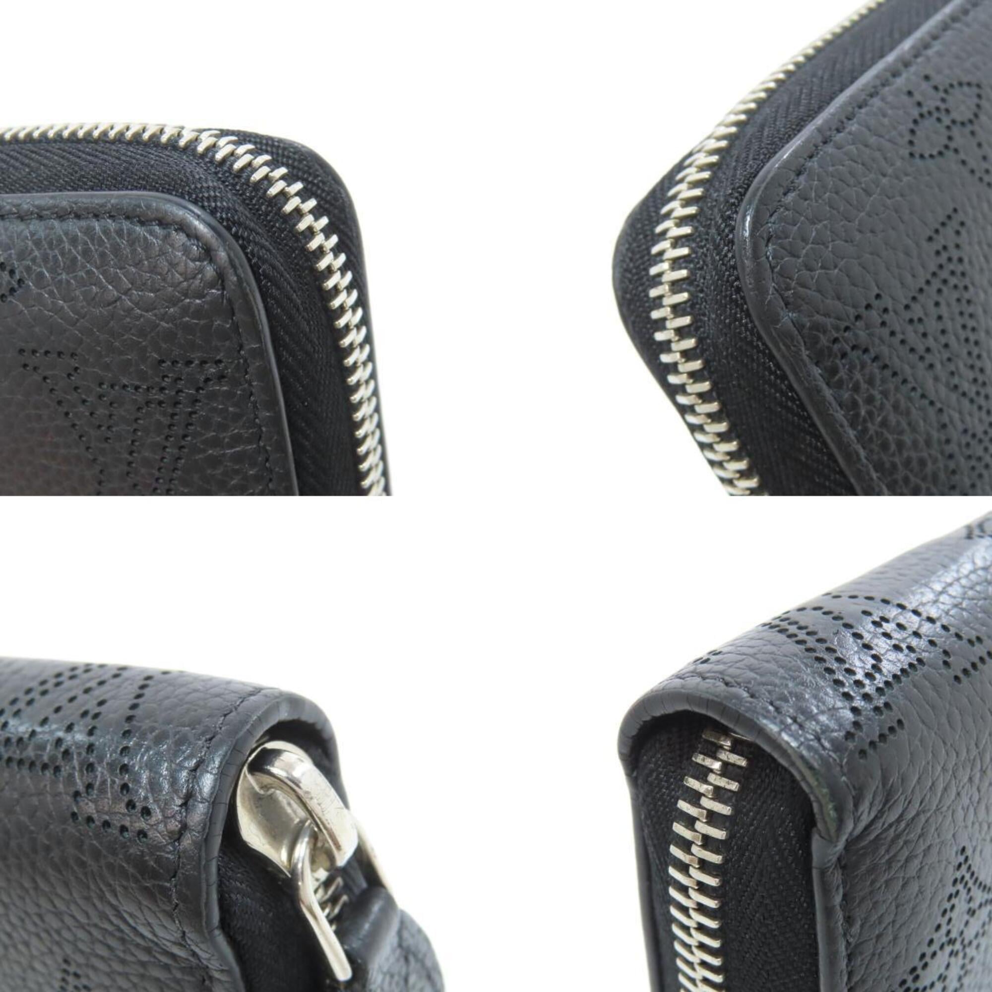 Louis Vuitton Mahina Black Mahina Leather Long Wallet (Bi-Fold) (Pre-Owned)