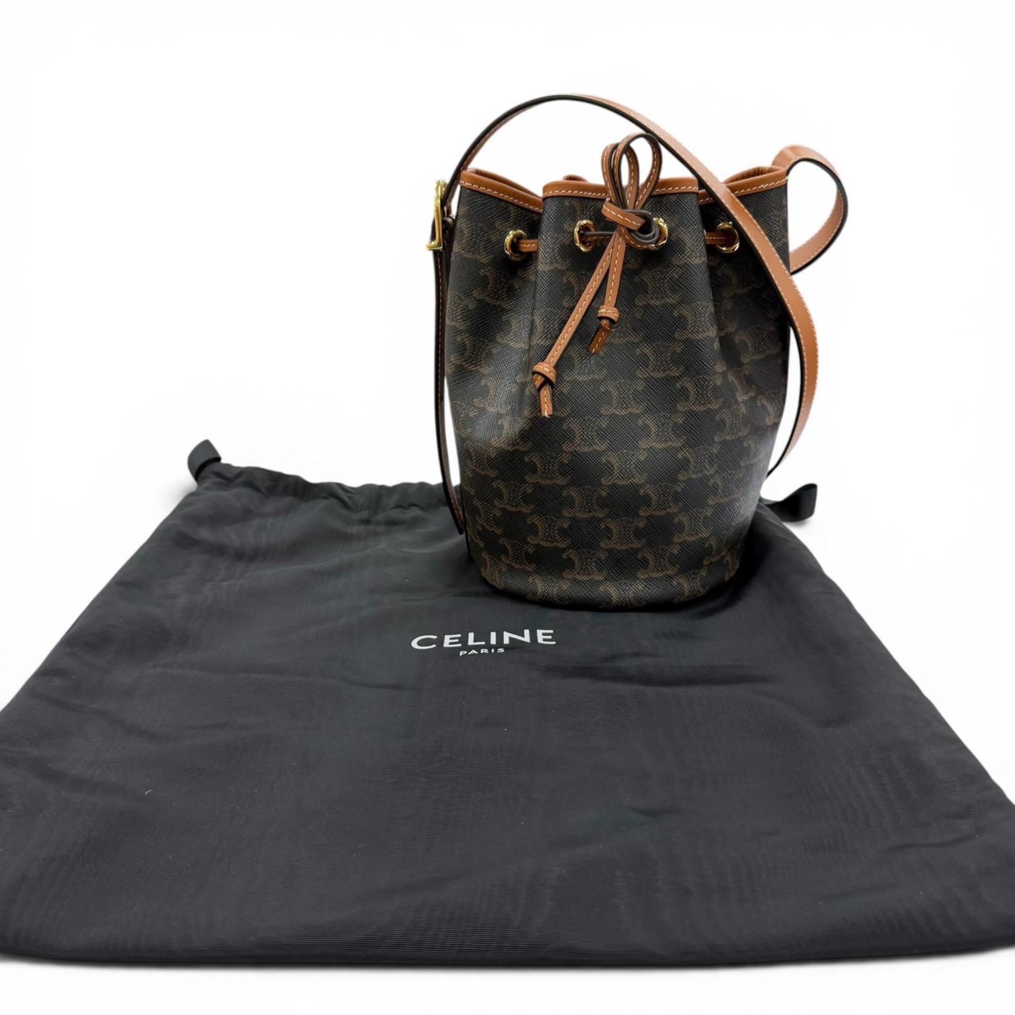 Celine Canvas Shoulder Bag (Pre-Owned)