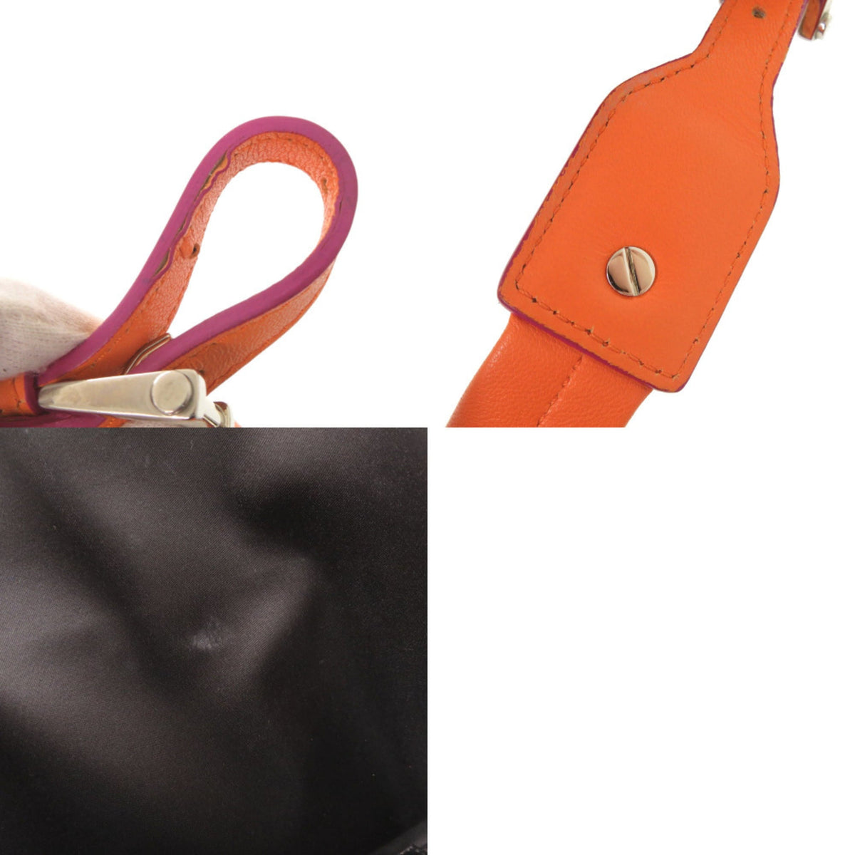 Versace Orange Leather Backpack (Pre-Owned)